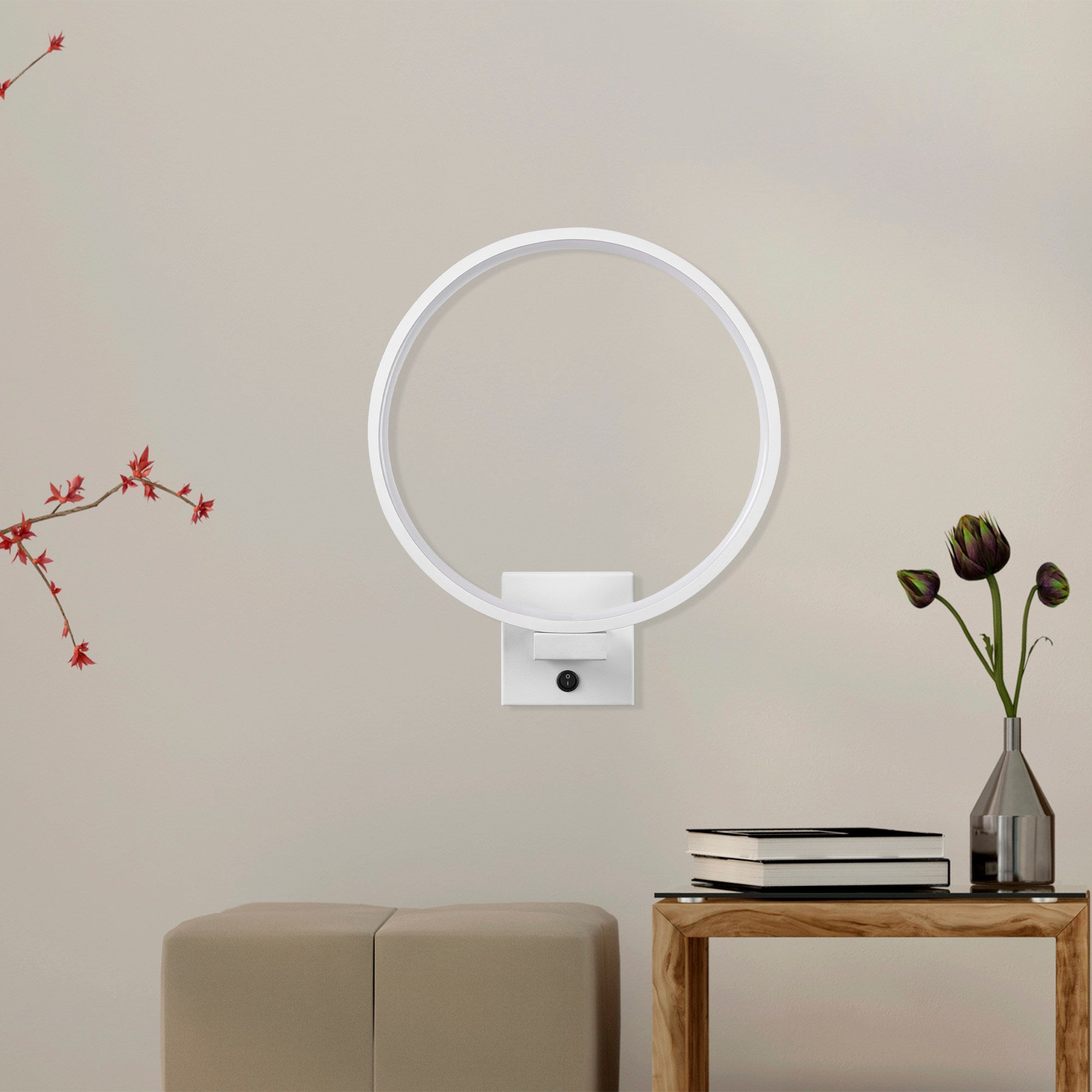 Lampa ścienna Soyally biała
