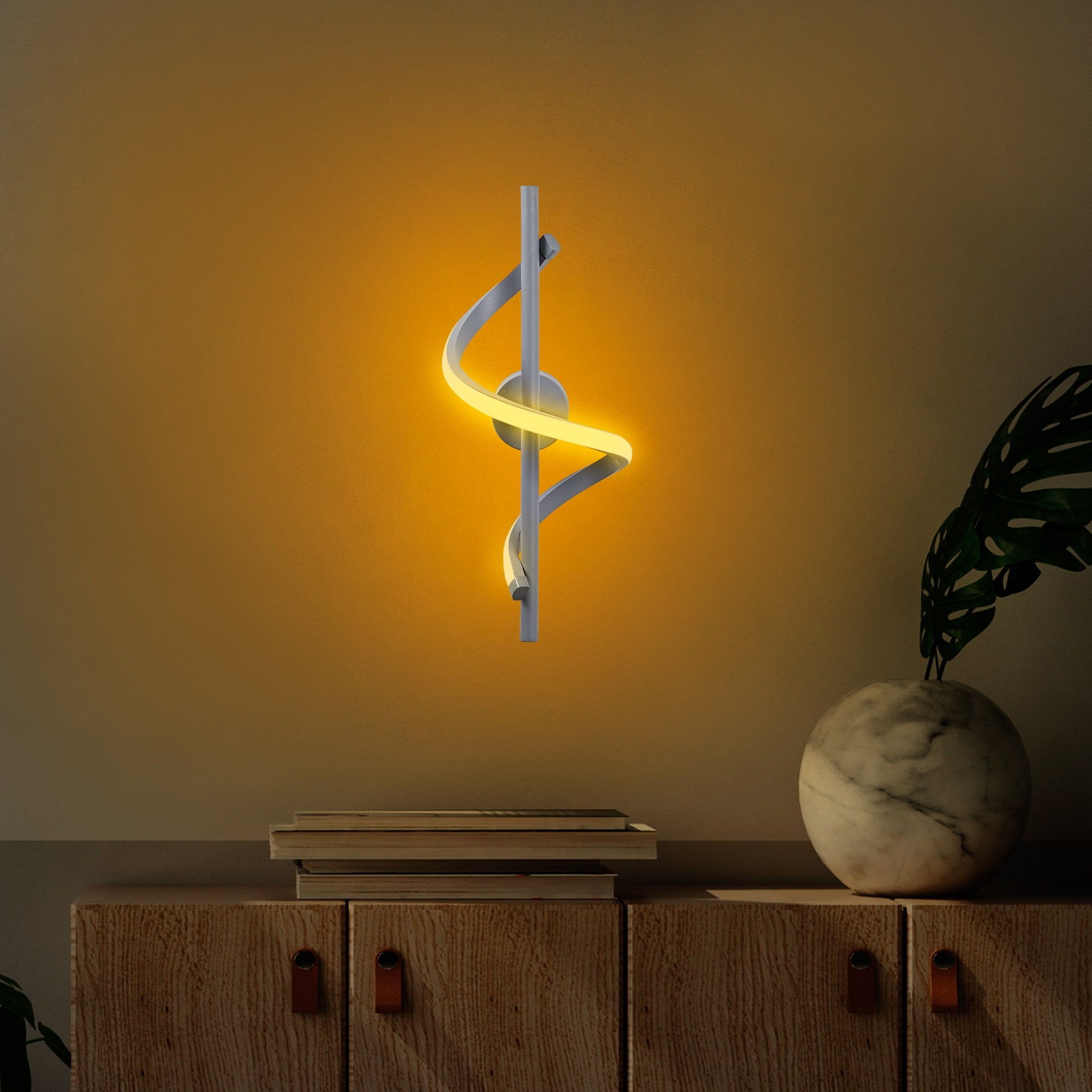 Lampa ścienna Debarrors szara