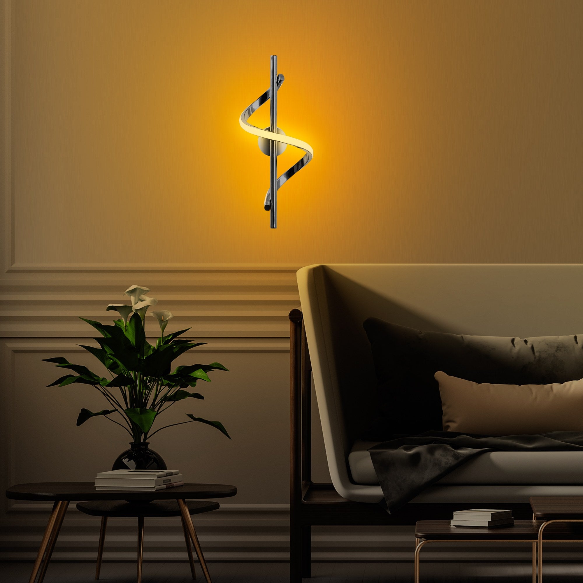 Lampa ścienna Debarrors chromowana