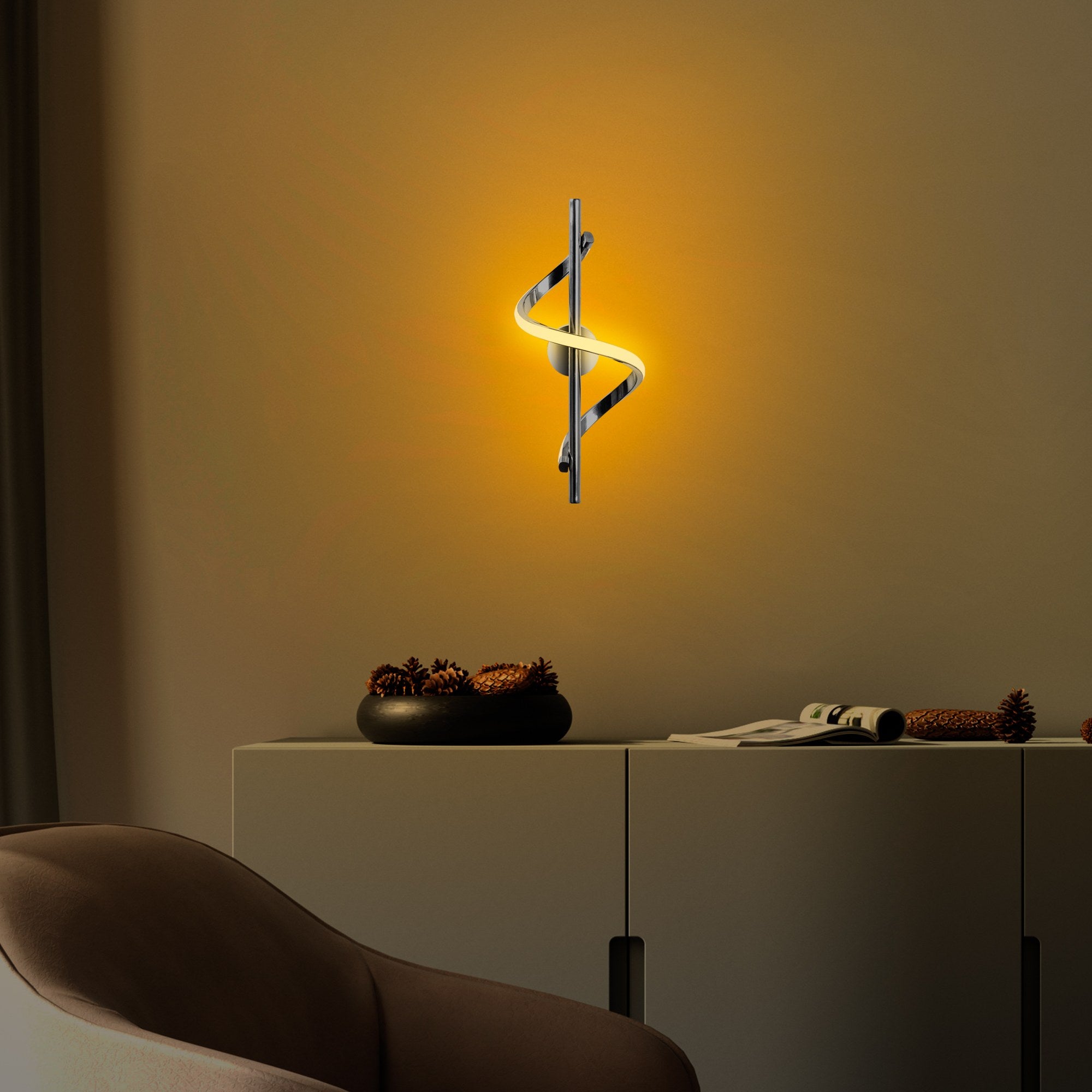Lampa ścienna Debarrors chromowana
