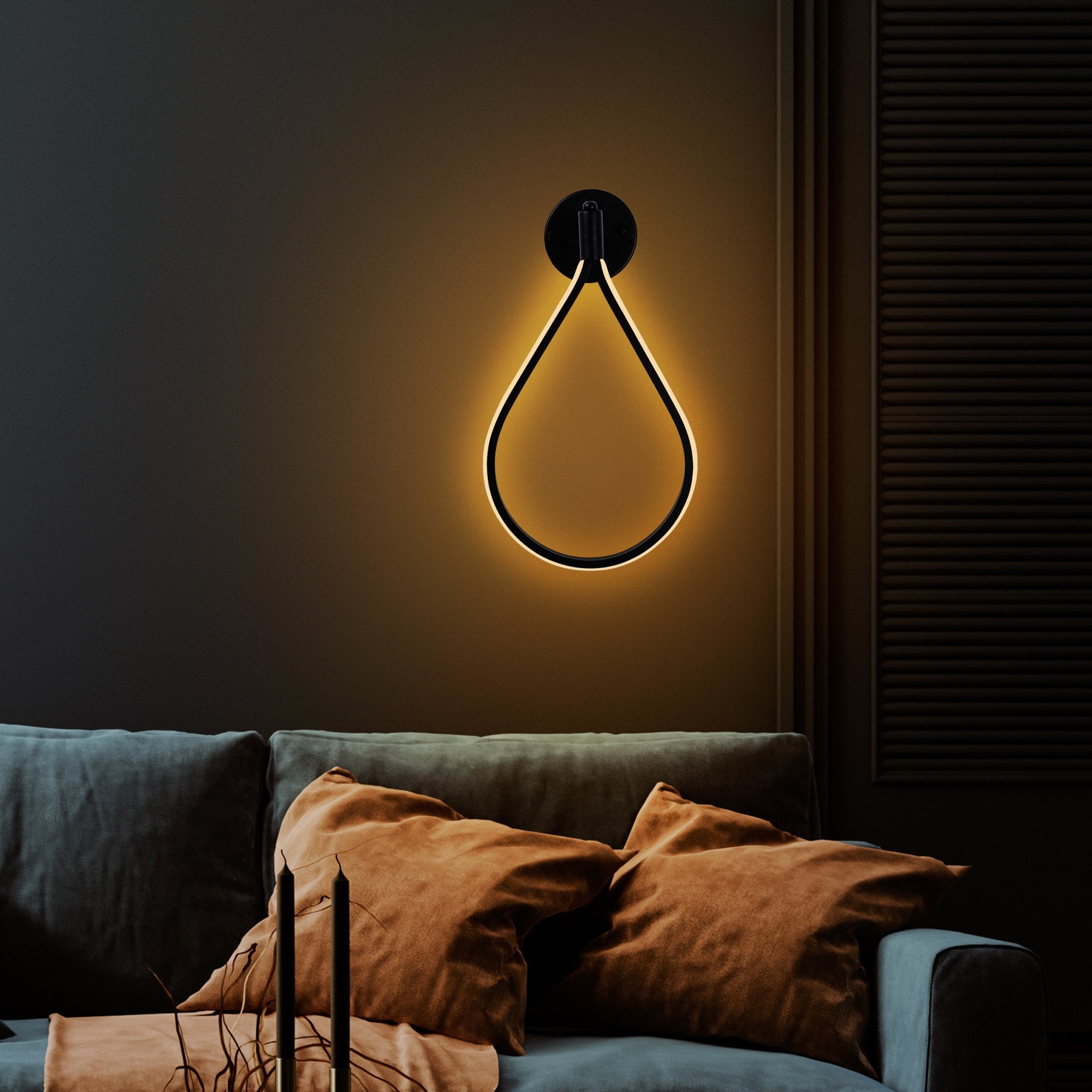 Lampa ścienna Gotory czarna