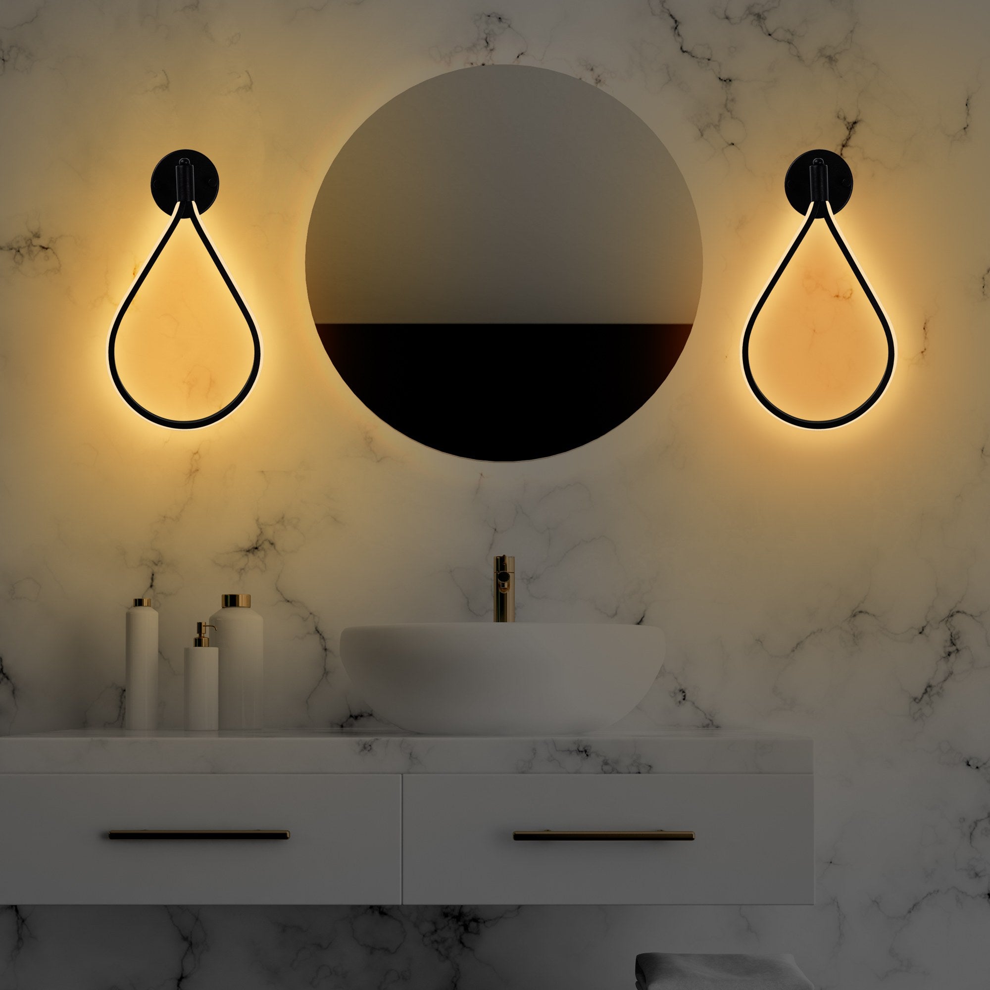 Lampa ścienna Gotory czarna