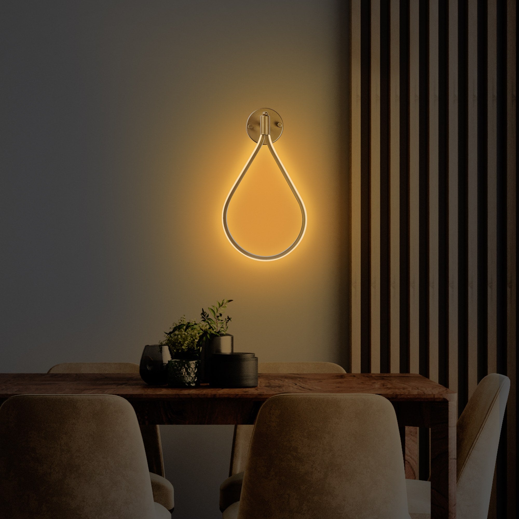 Lampa ścienna Gotory złota