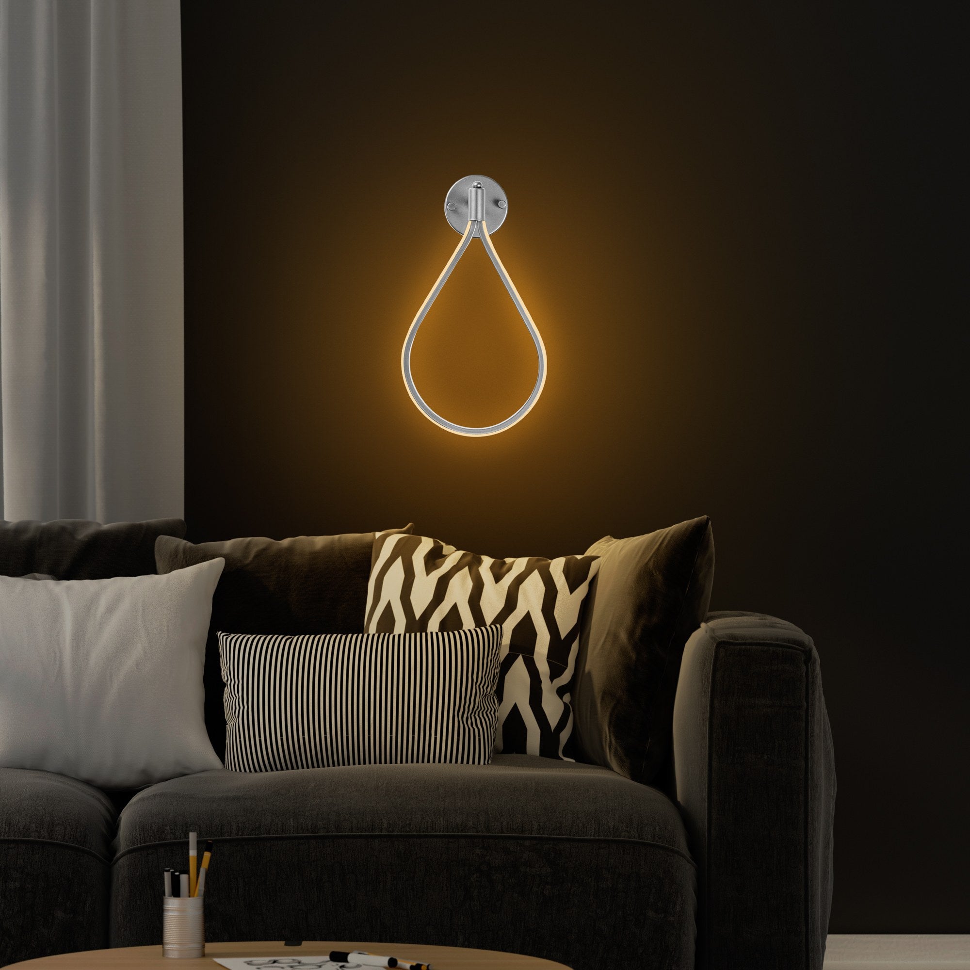 Lampa ścienna Gotory chromowana