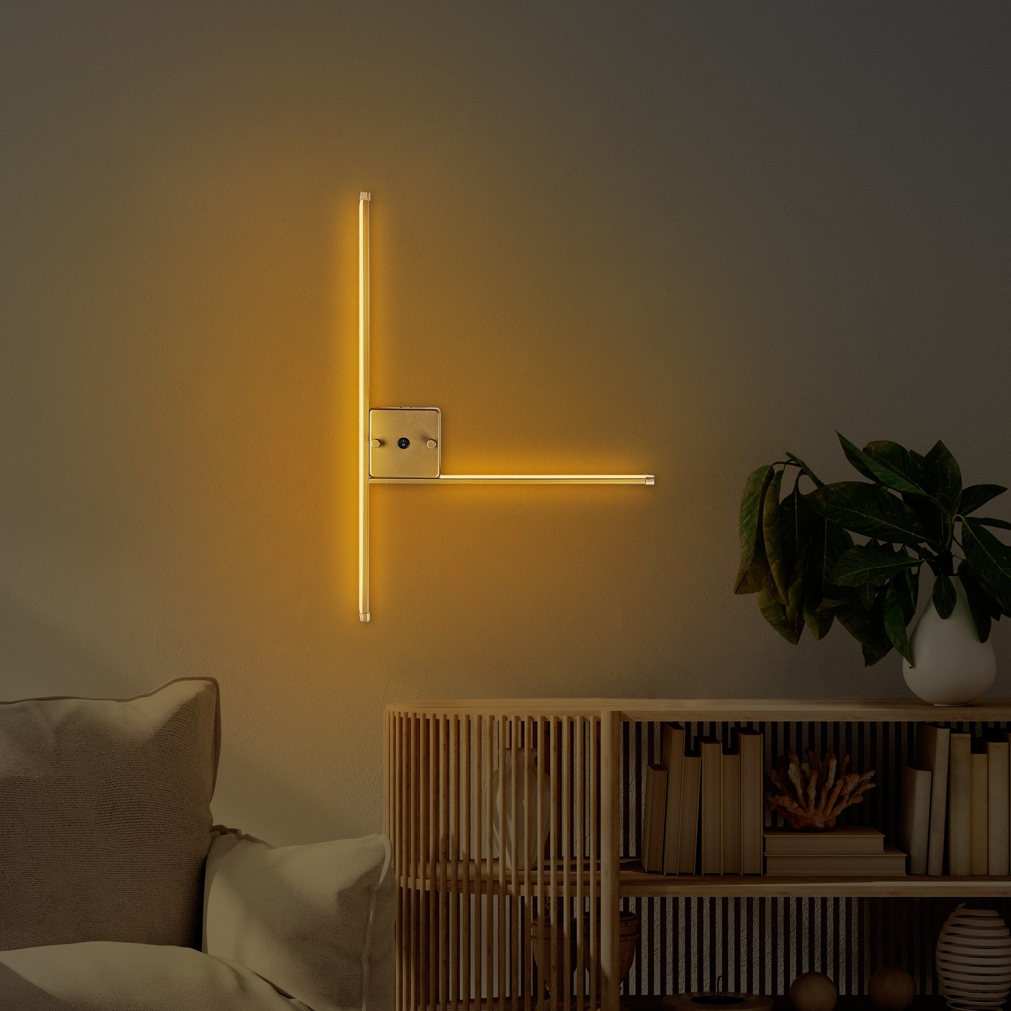 Lampa ścienna Spoirsey złota