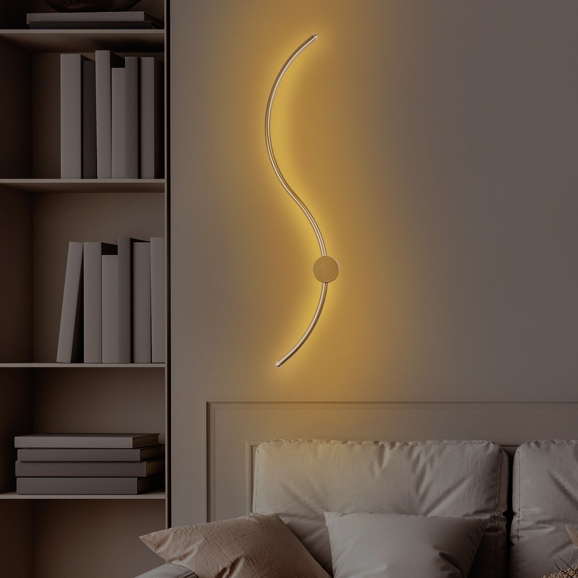 Lampa ścienna Rewarrows 90 cm złota