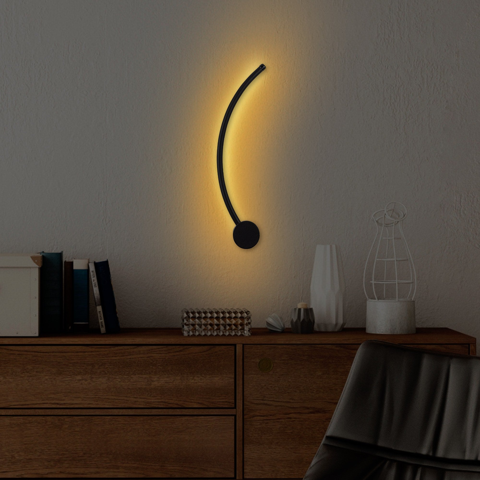 Lampa ścienna Rewarrows 49 cm czarna