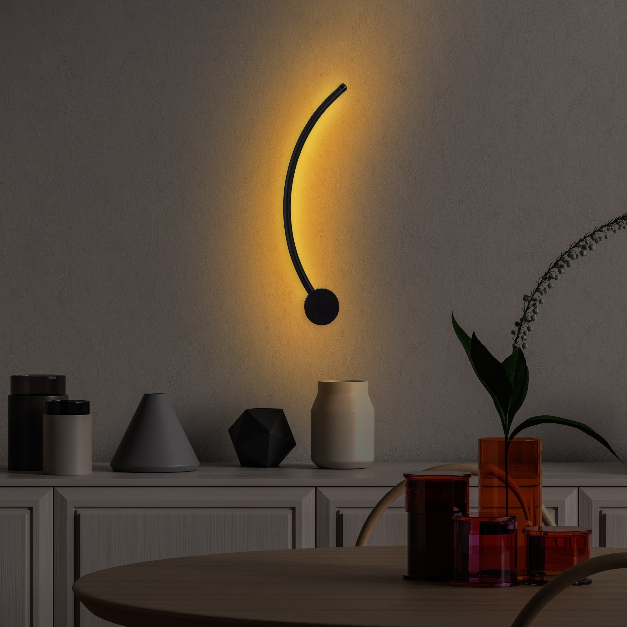 Lampa ścienna Rewarrows 49 cm czarna