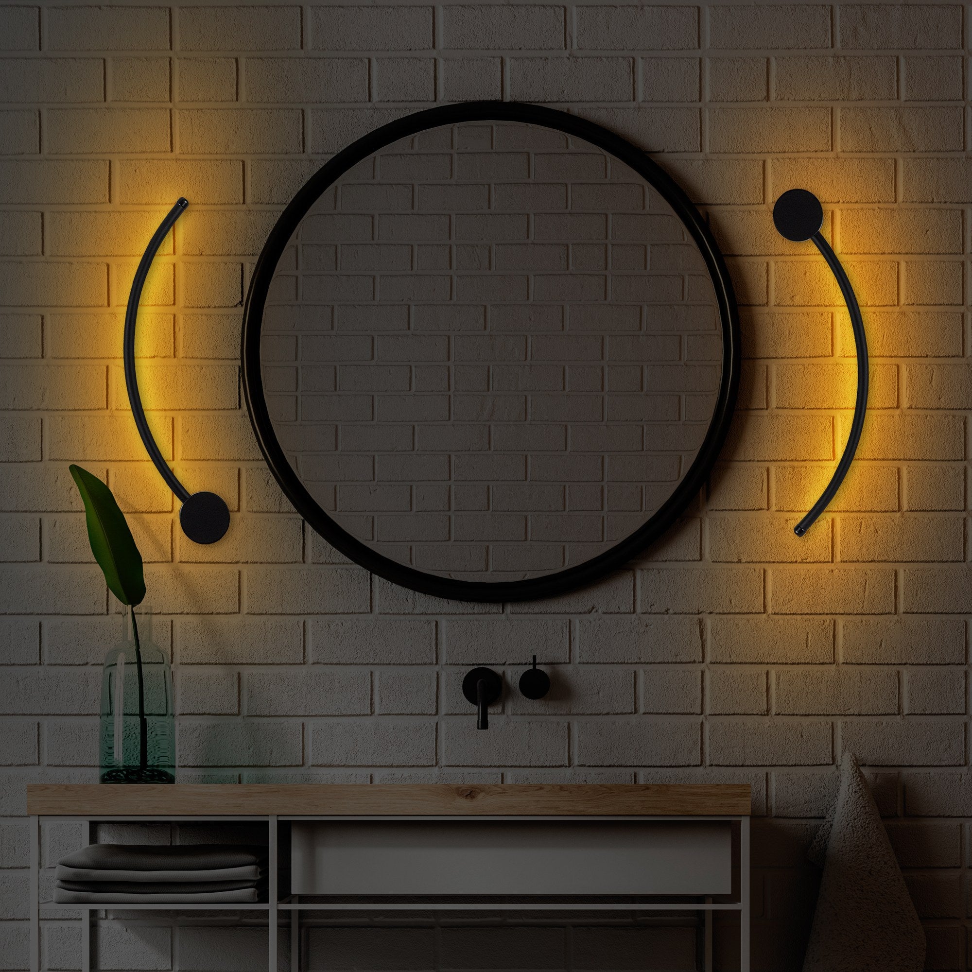 Lampa ścienna Rewarrows 49 cm czarna