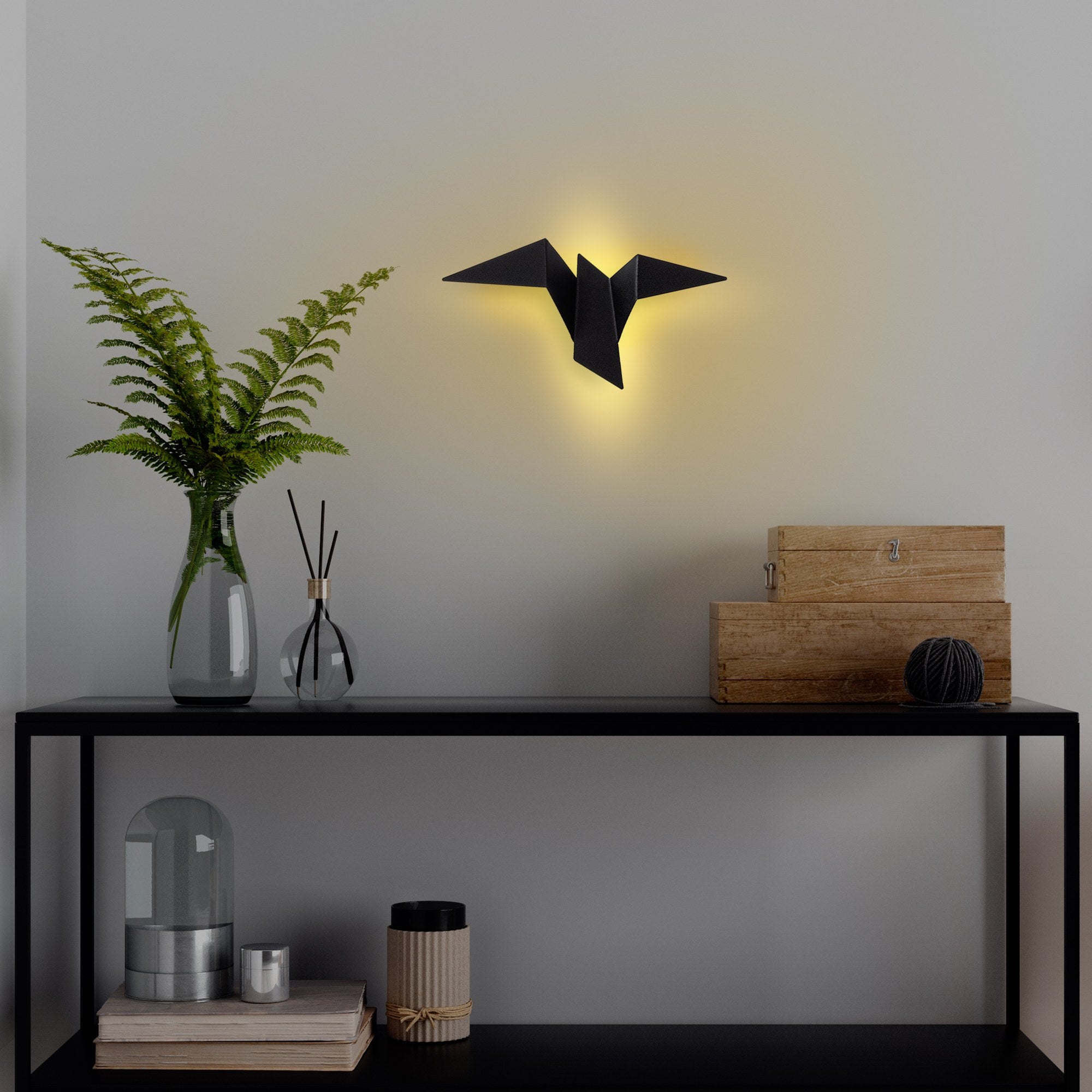 Lampa ścienna Denched 31 cm czarna
