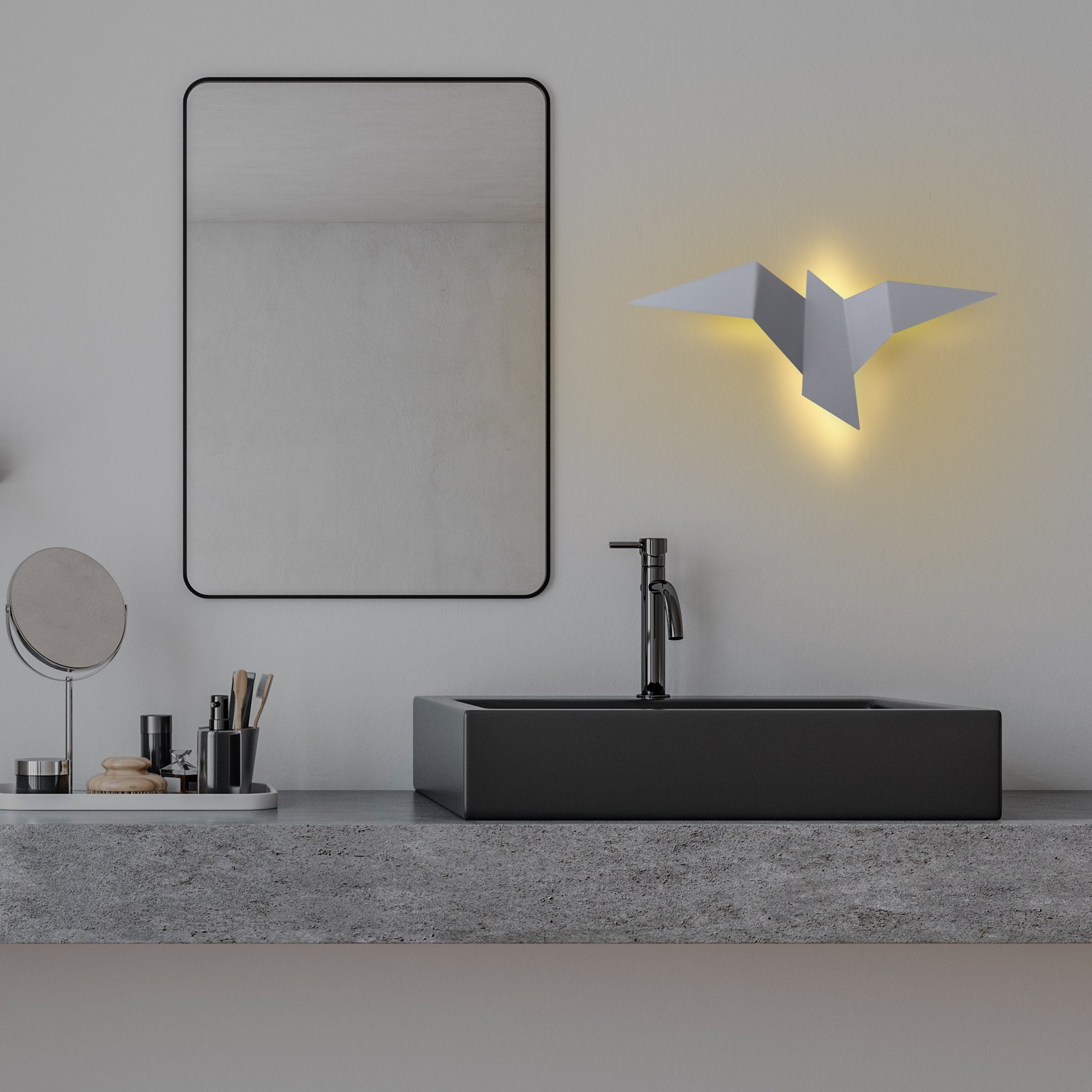 Lampa ścienna Denched 56 cm szara