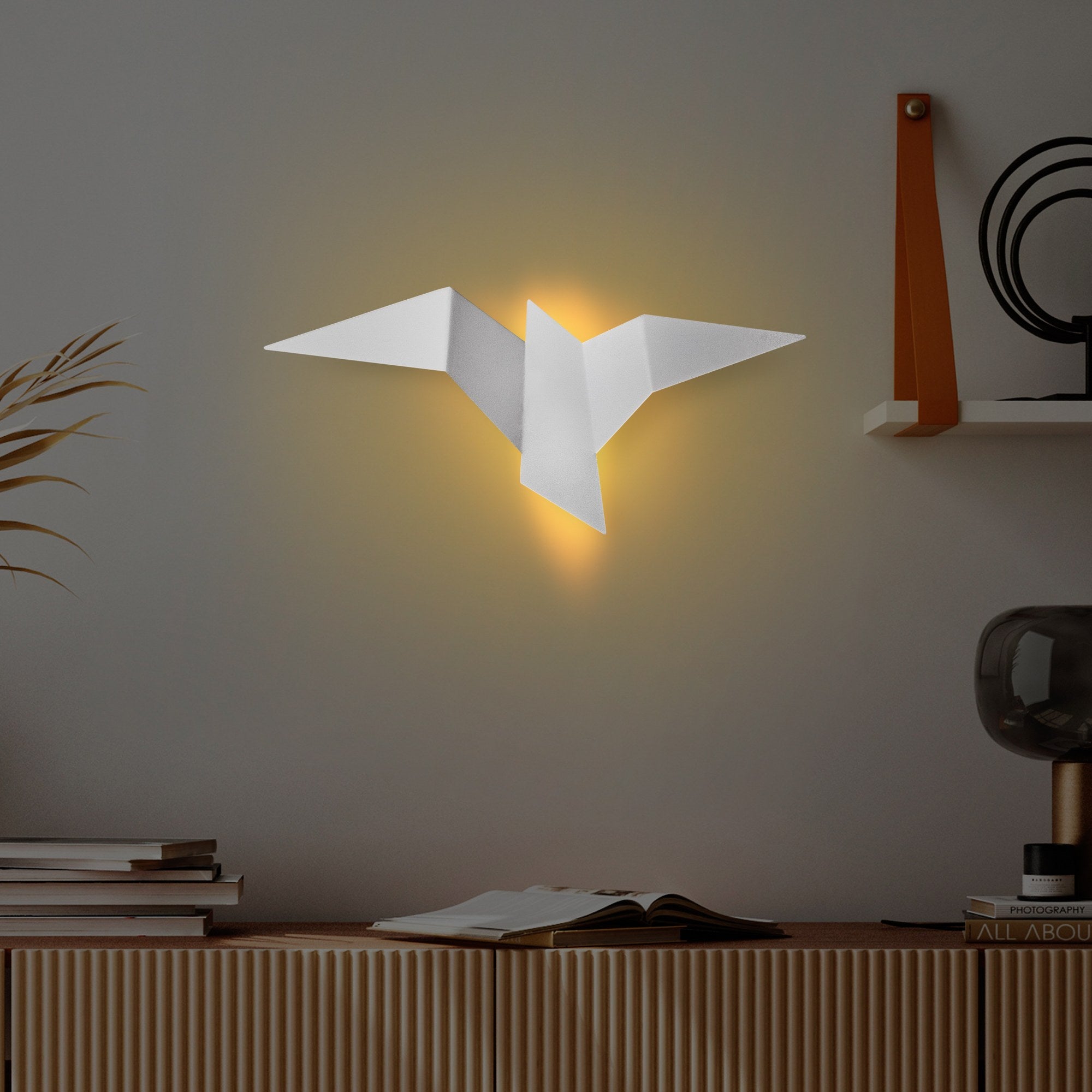 Lampa ścienna Denched 56 cm biała