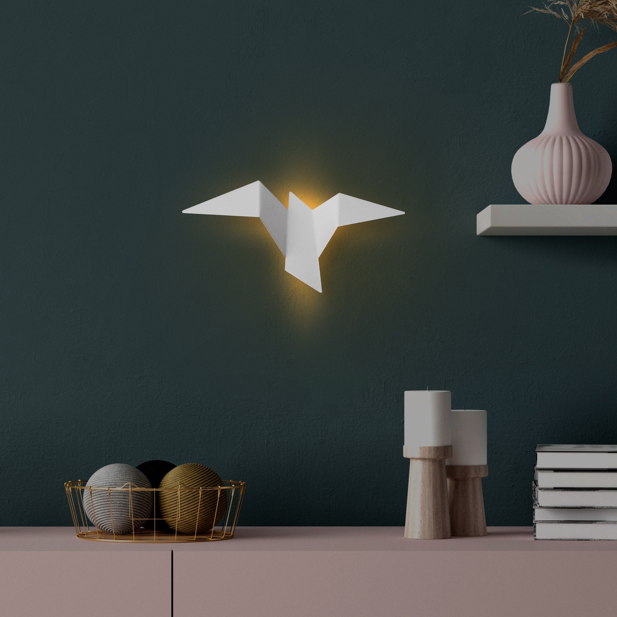 Lampa ścienna Denched 31 cm biała