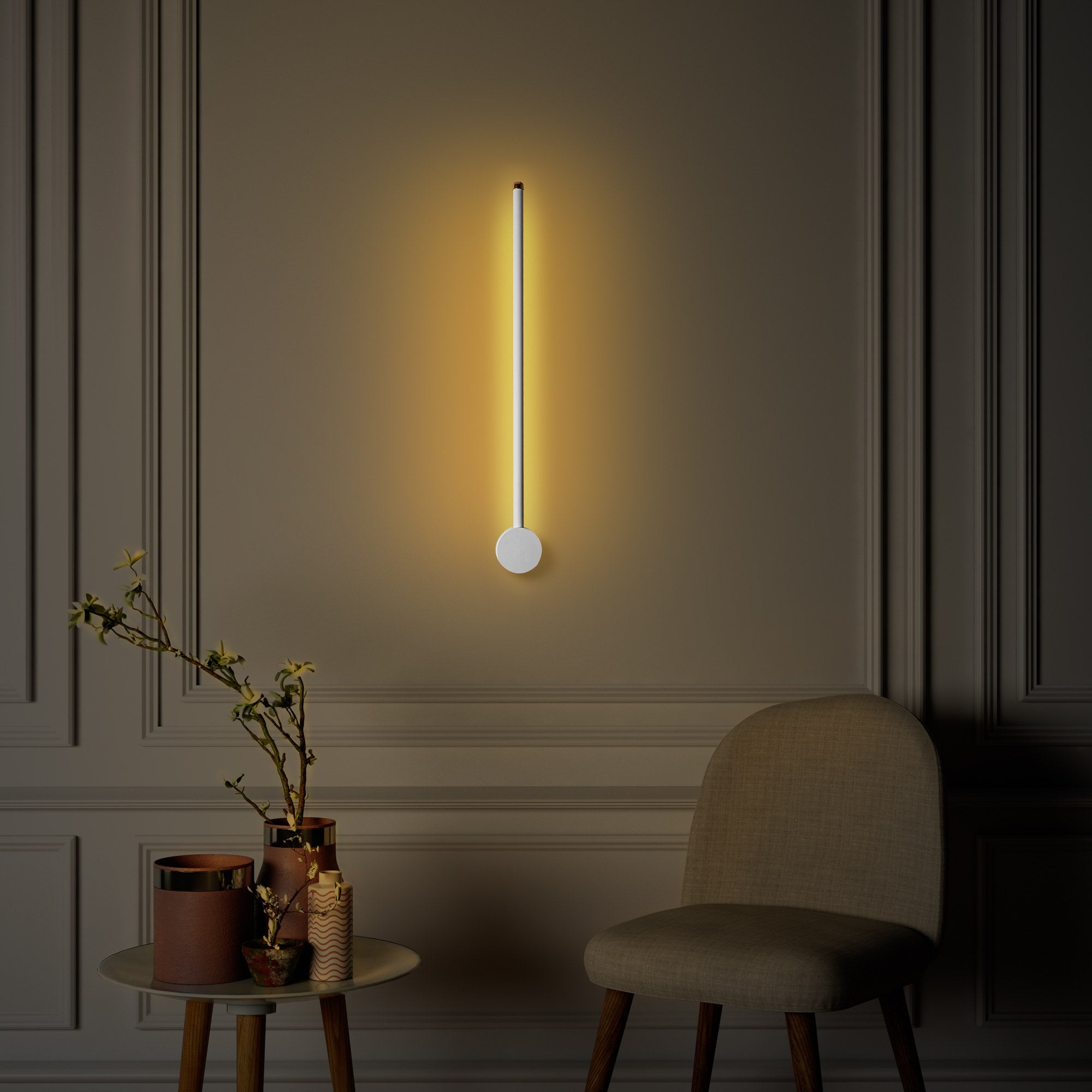 Lampa ścienna Walriefle 62 cm biała