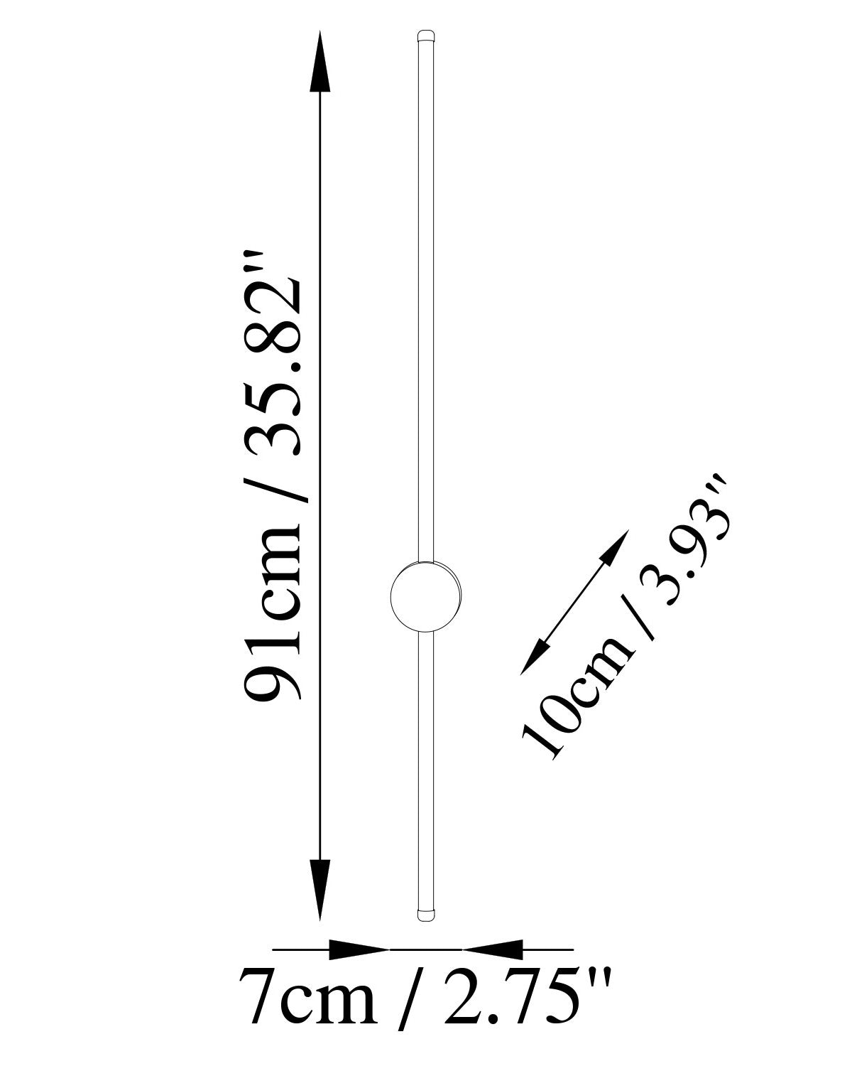 Lampa ścienna Walriefle 91 cm złota