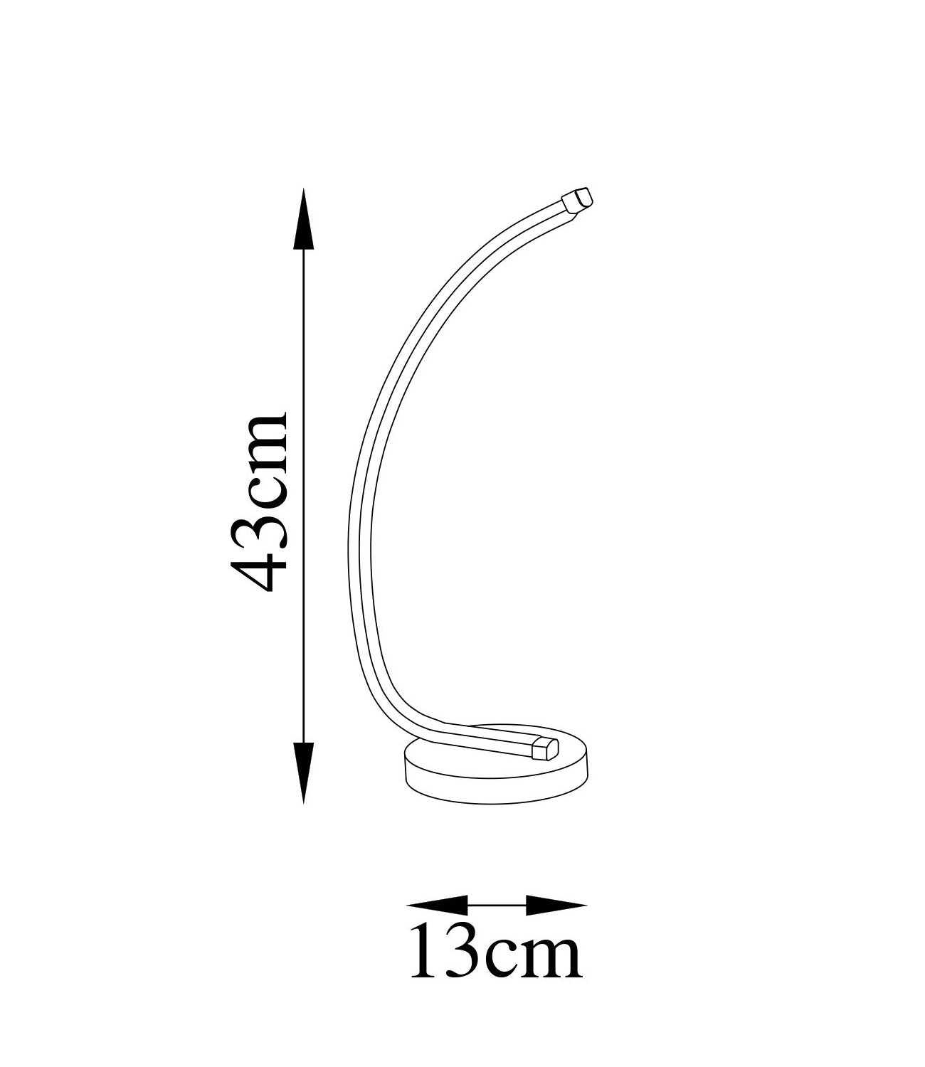 Lampka na biurko Basherts 43 cm czarna