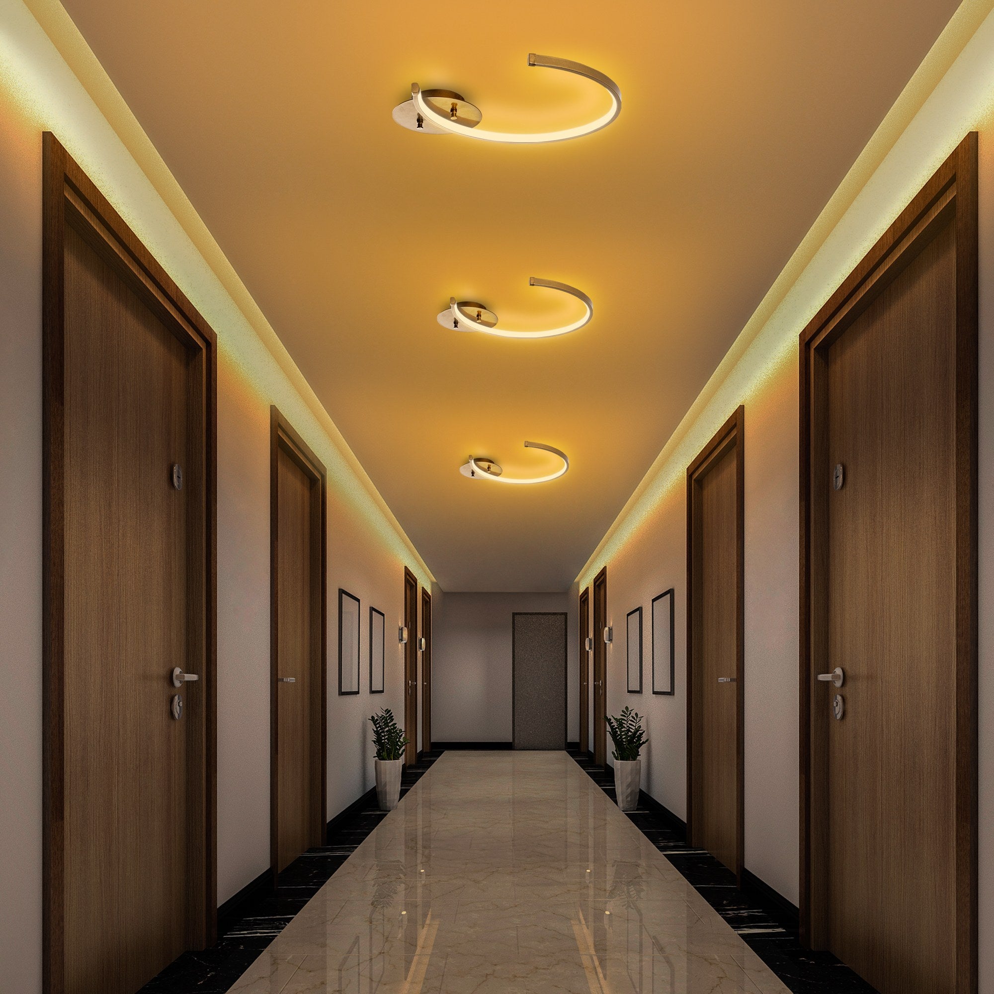 Lampa sufitowa Pericile złota