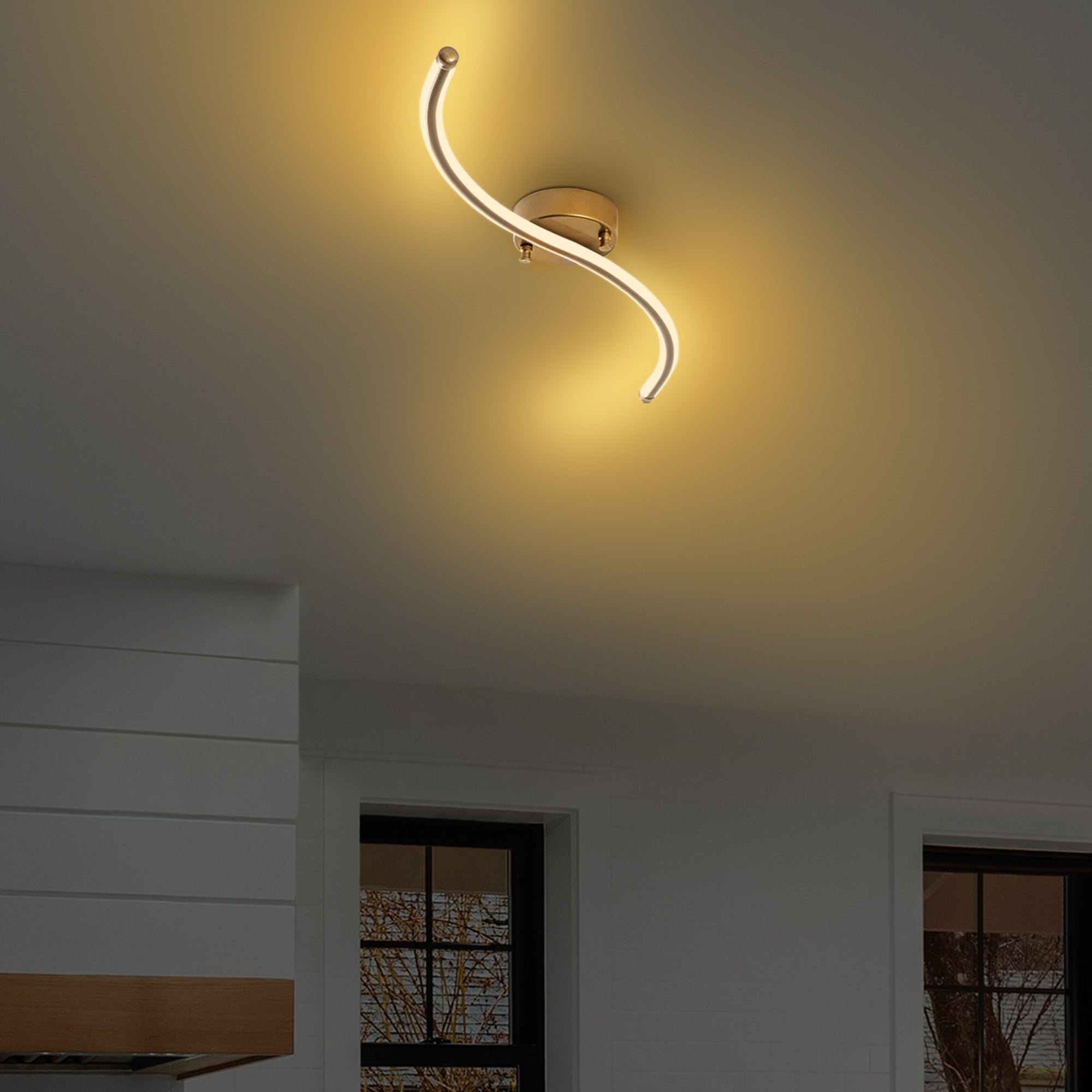 Lampa sufitowa Hineting złota