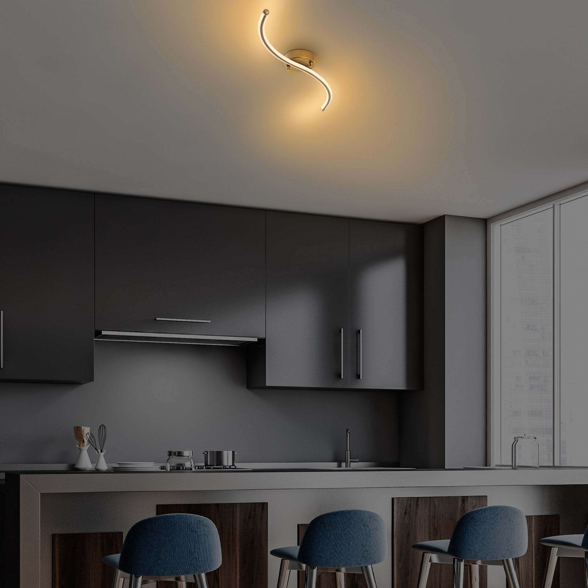 Lampa sufitowa Hineting złota