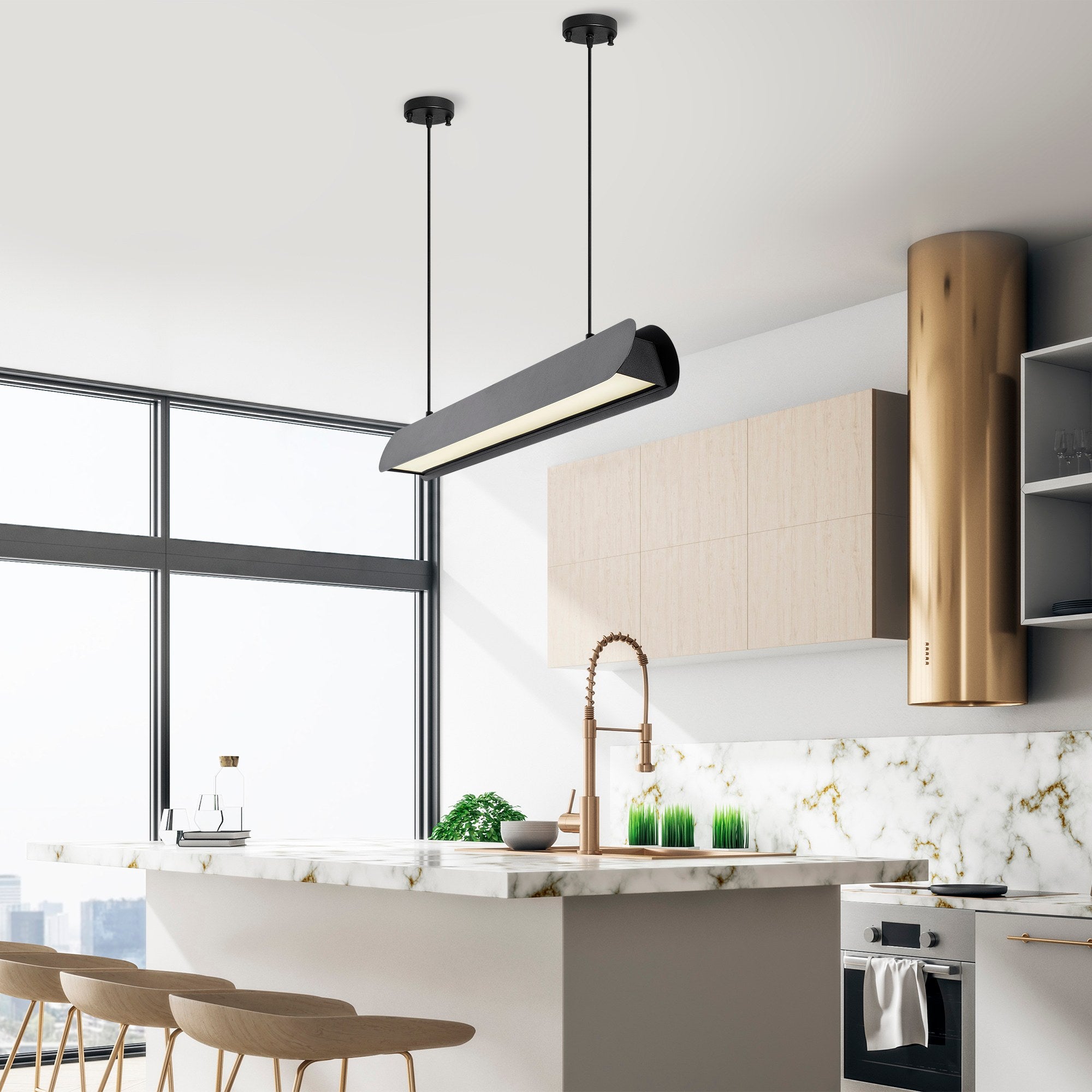 Lampa wisząca Fibening czarna