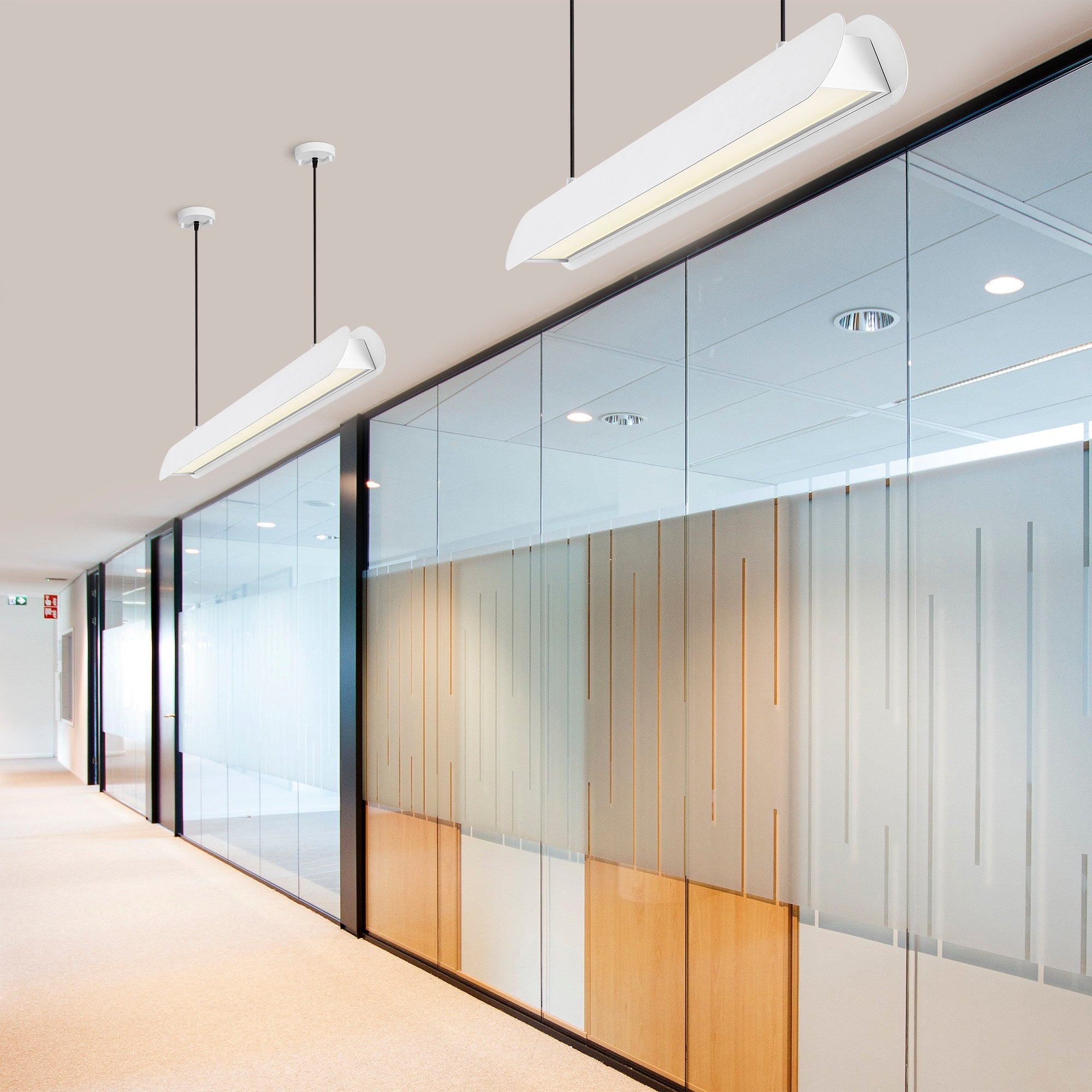 Lampa wisząca Fibening biała