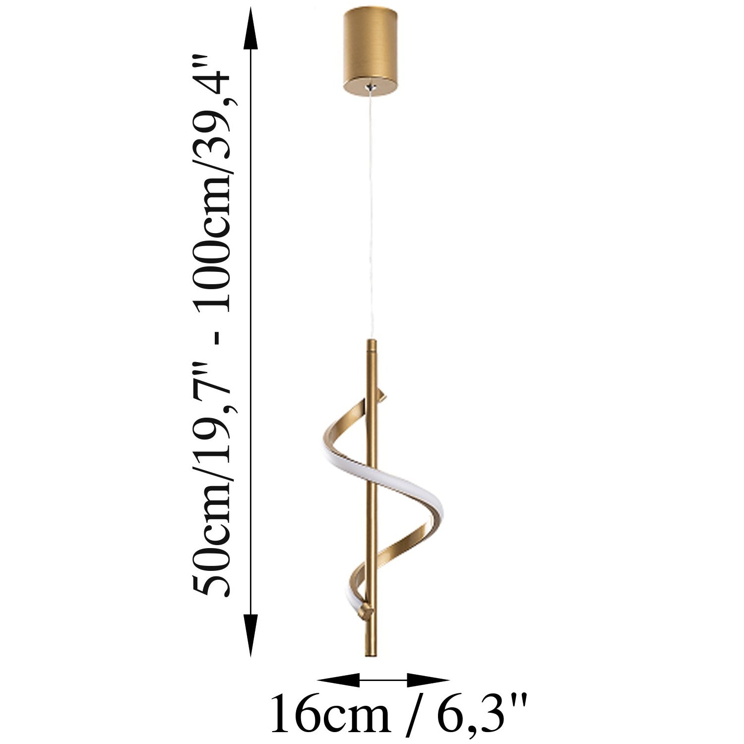 Lampa wisząca Debarrors złota