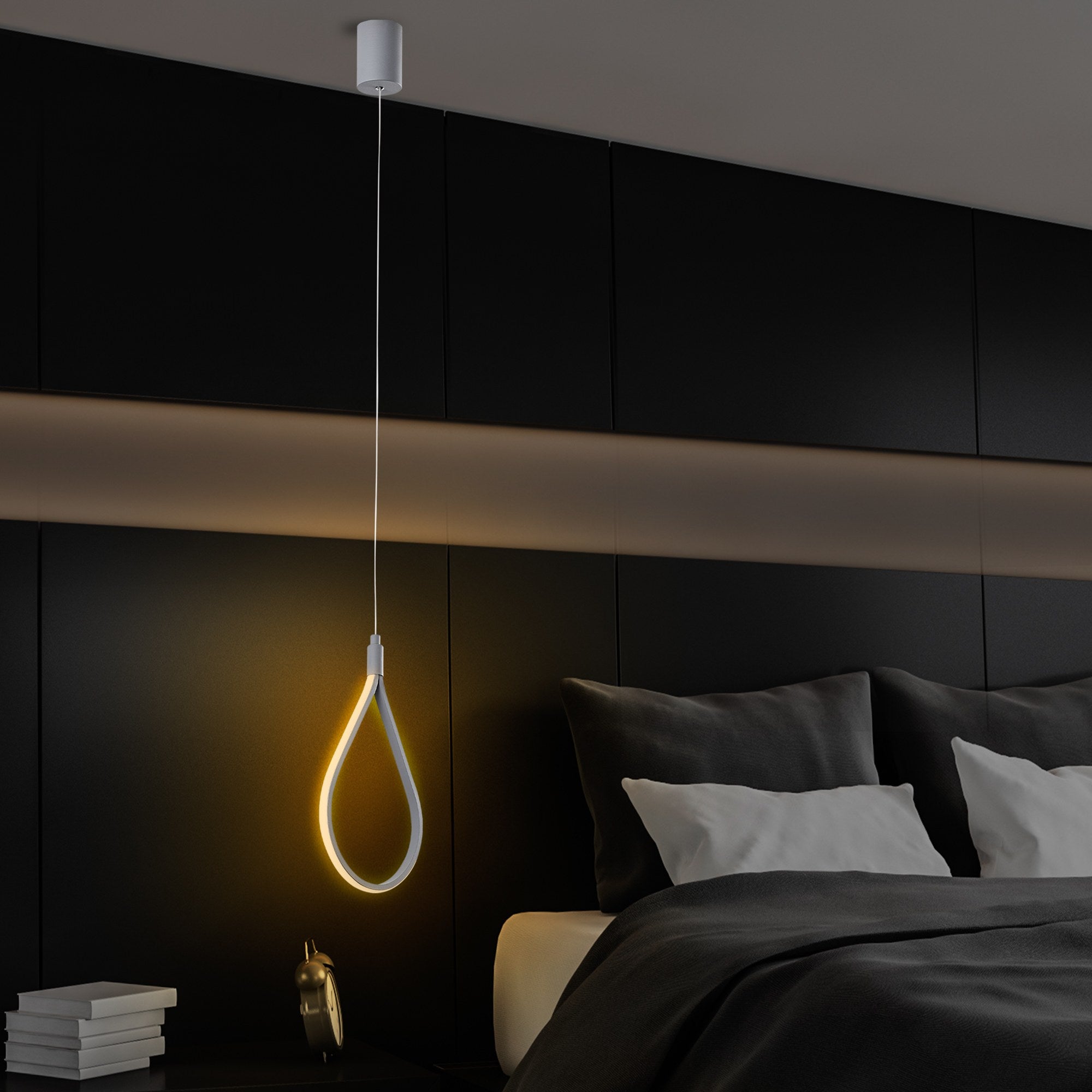 Lampa wisząca Gotory szara