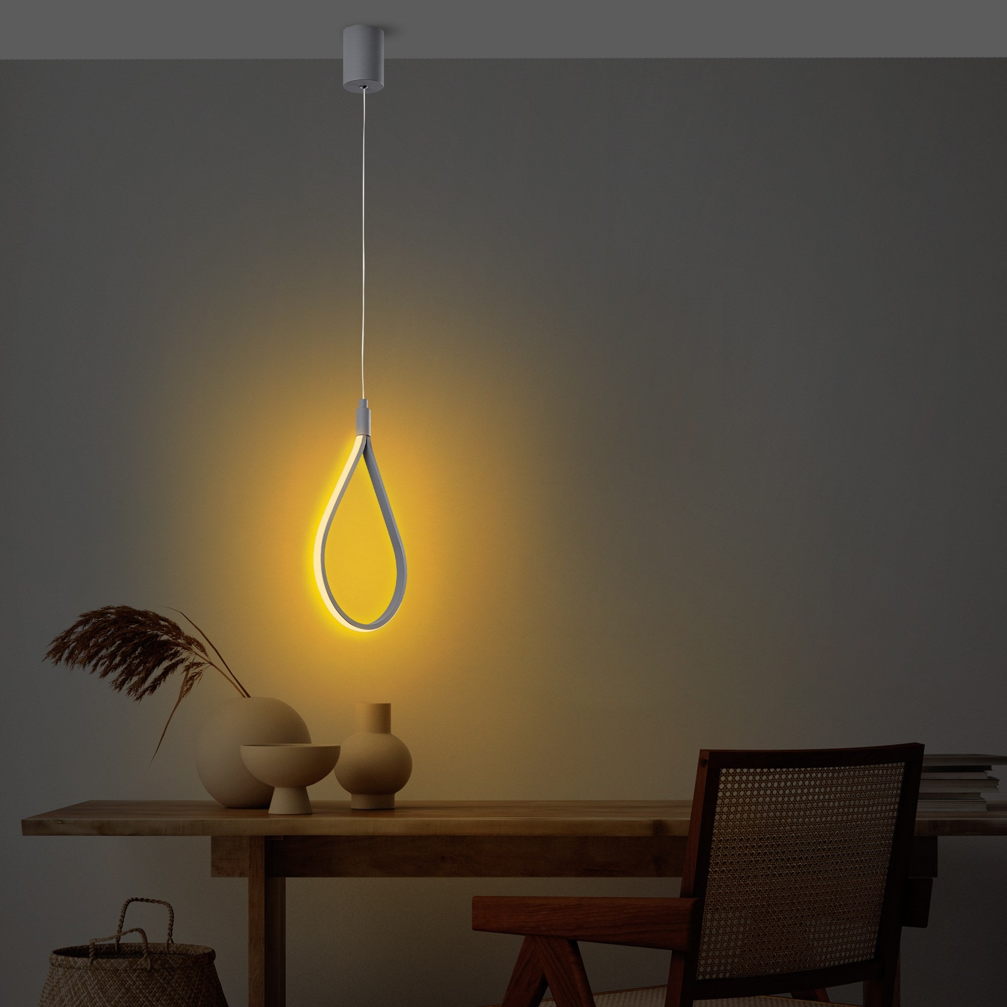 Lampa wisząca Gotory szara