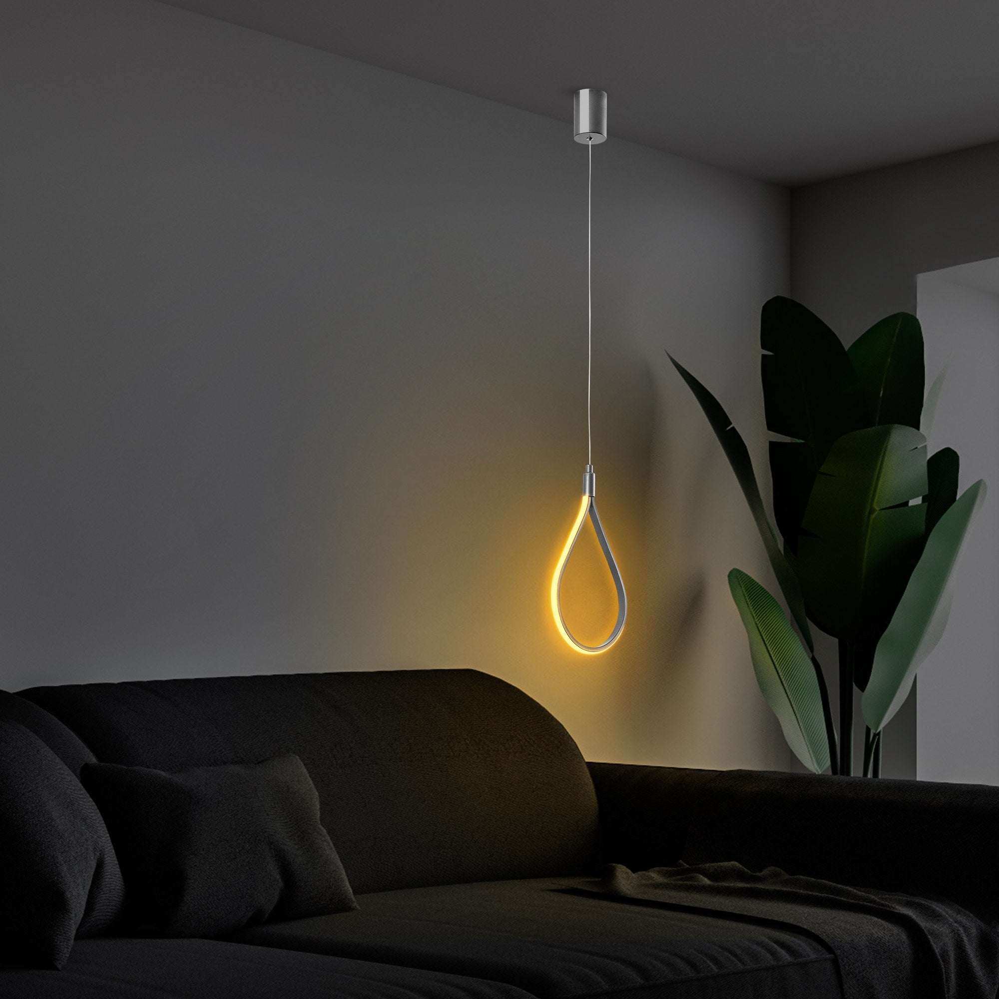 Lampa wisząca Gotory chromowana