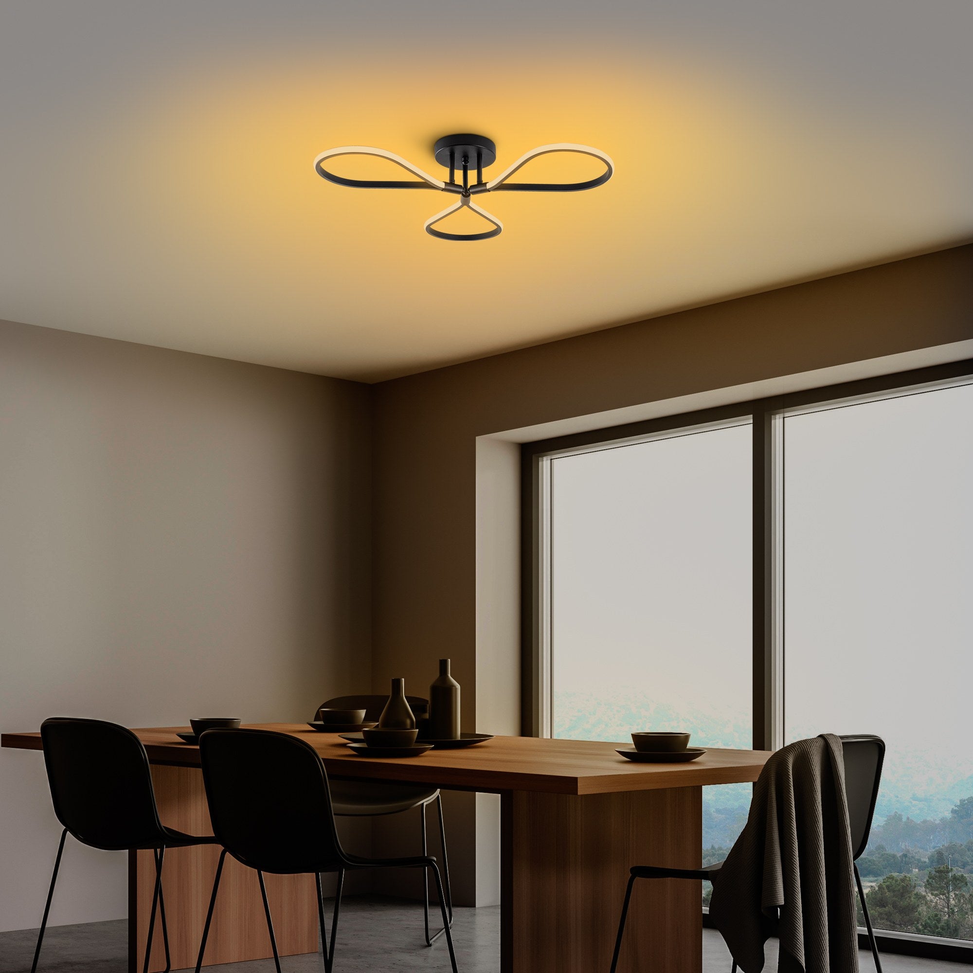 Lampa sufitowa Gotory czarna