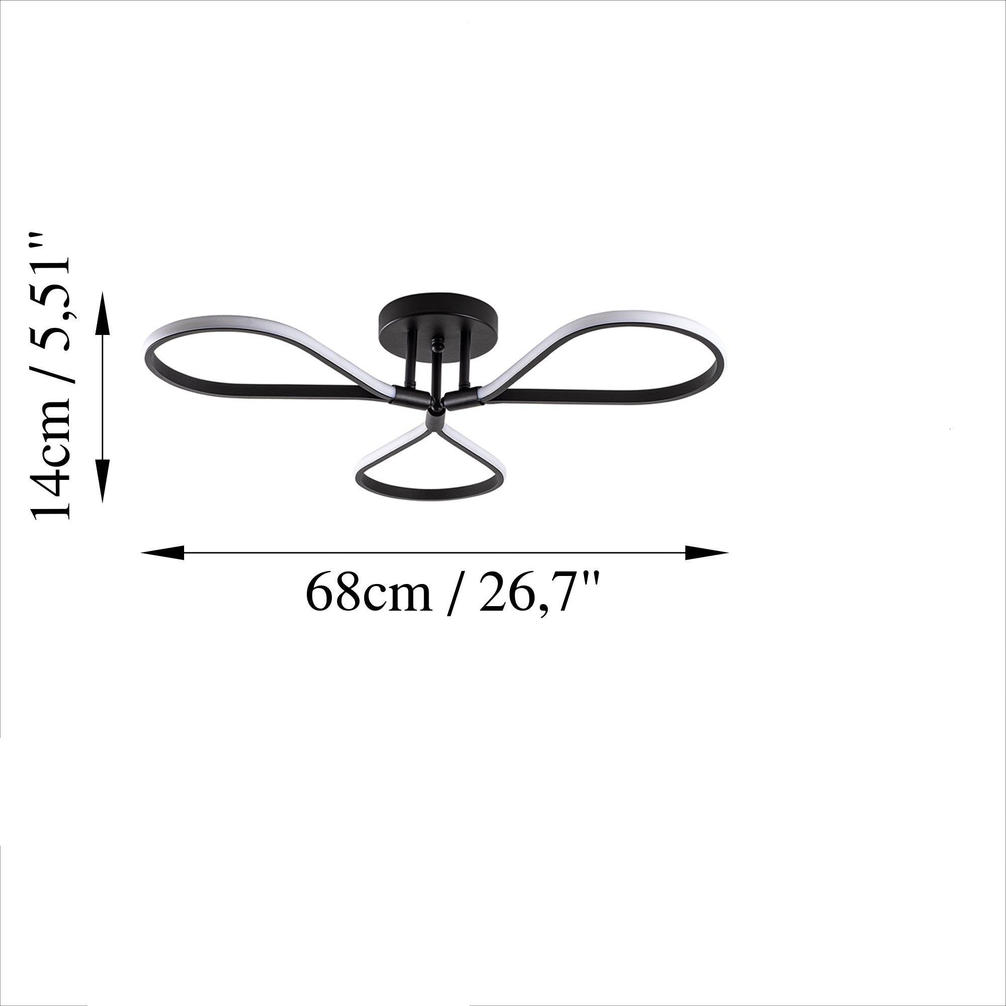 Lampa sufitowa Gotory czarna