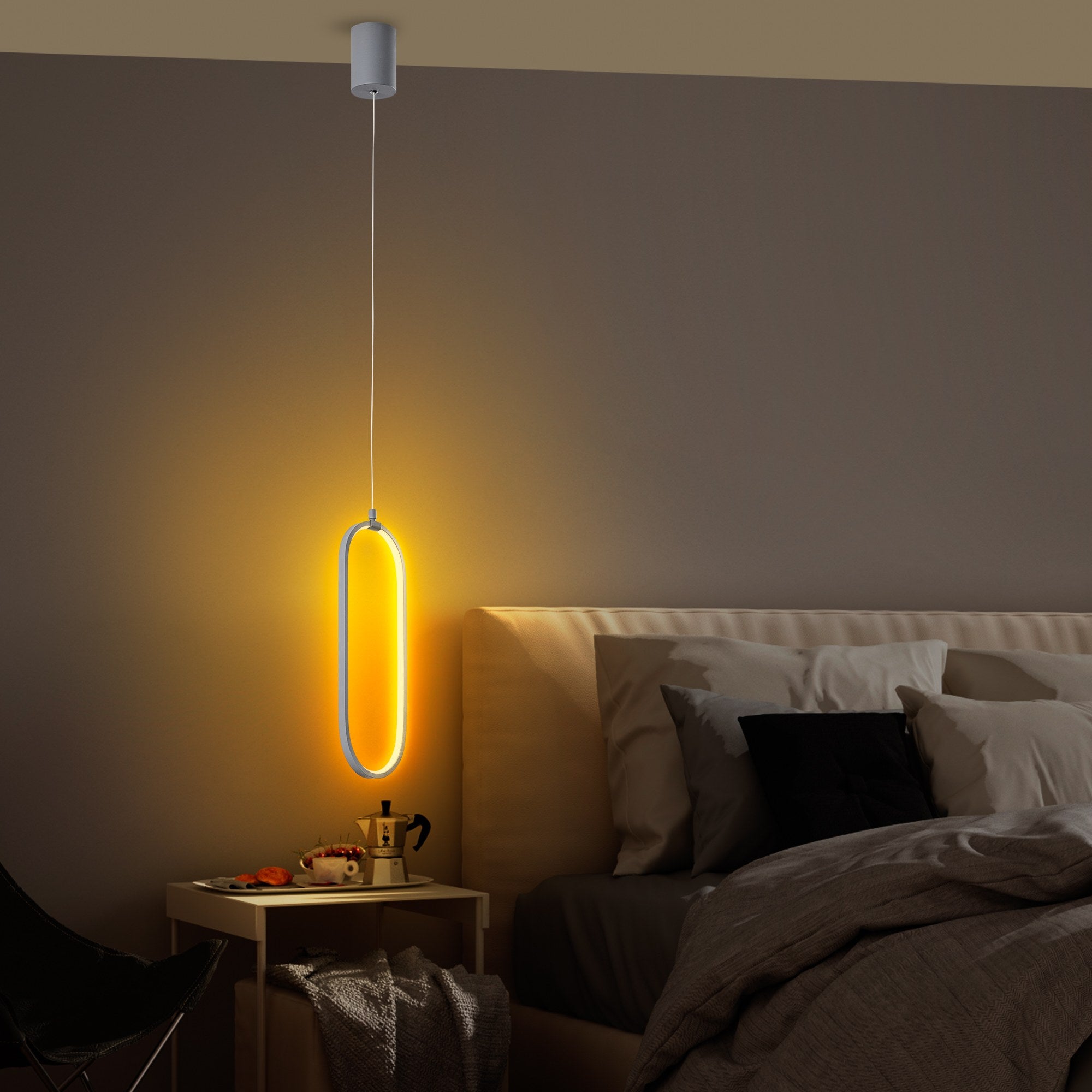 Lampa wisząca Diesartes szara
