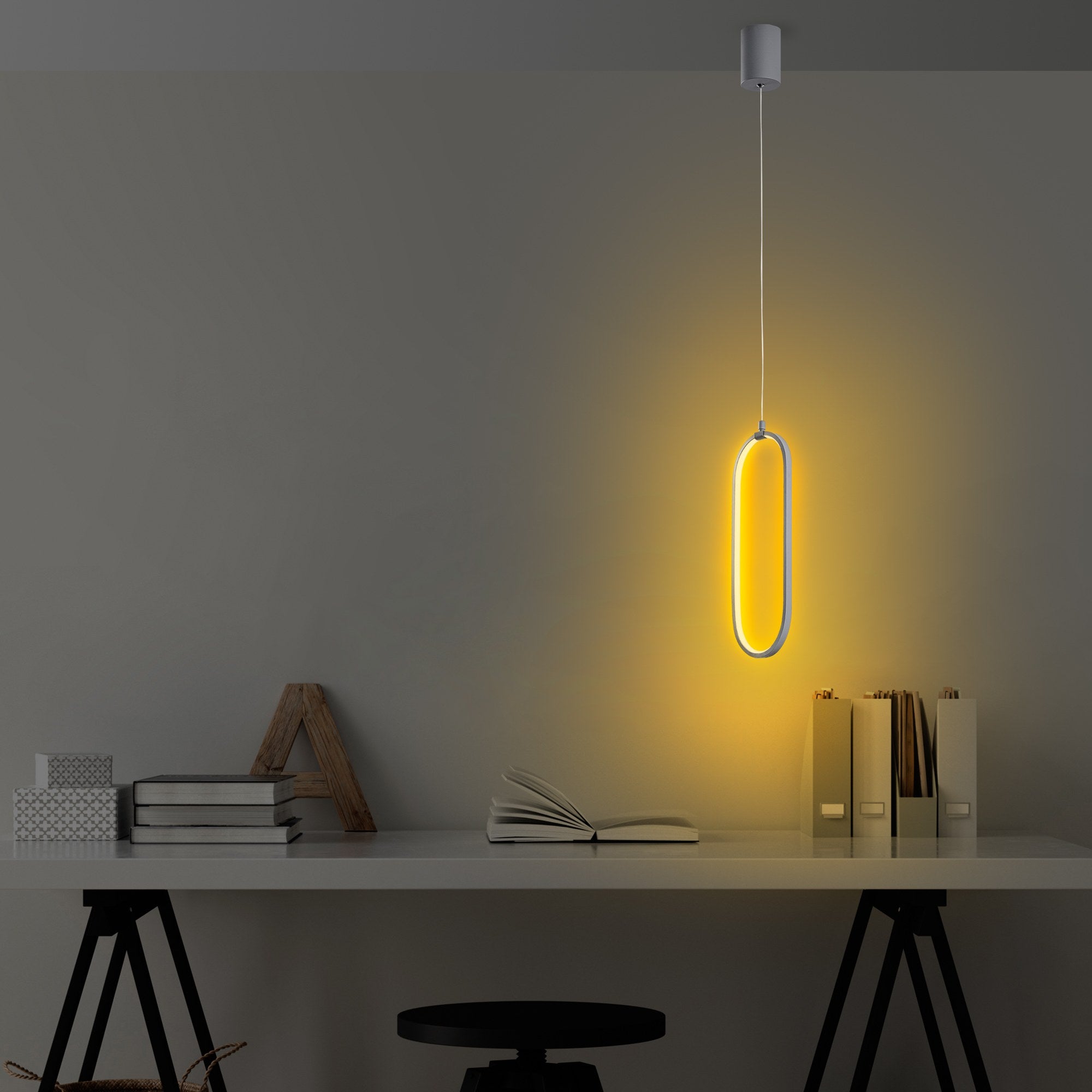 Lampa wisząca Diesartes szara