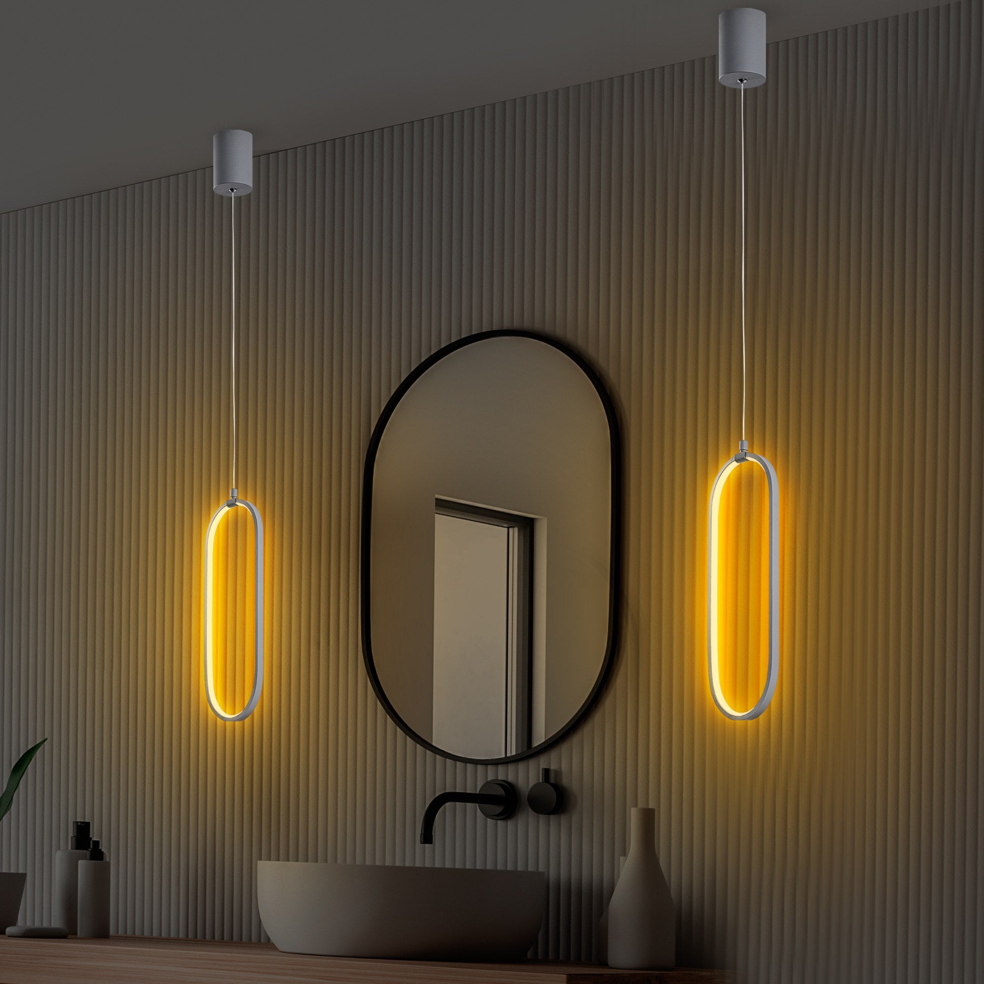 Lampa wisząca Diesartes szara