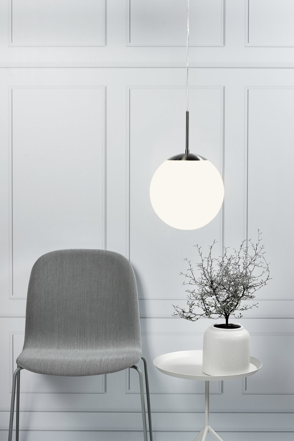 Lampa wisząca Cafe średnica 30 cm mlecznobiałe szkło