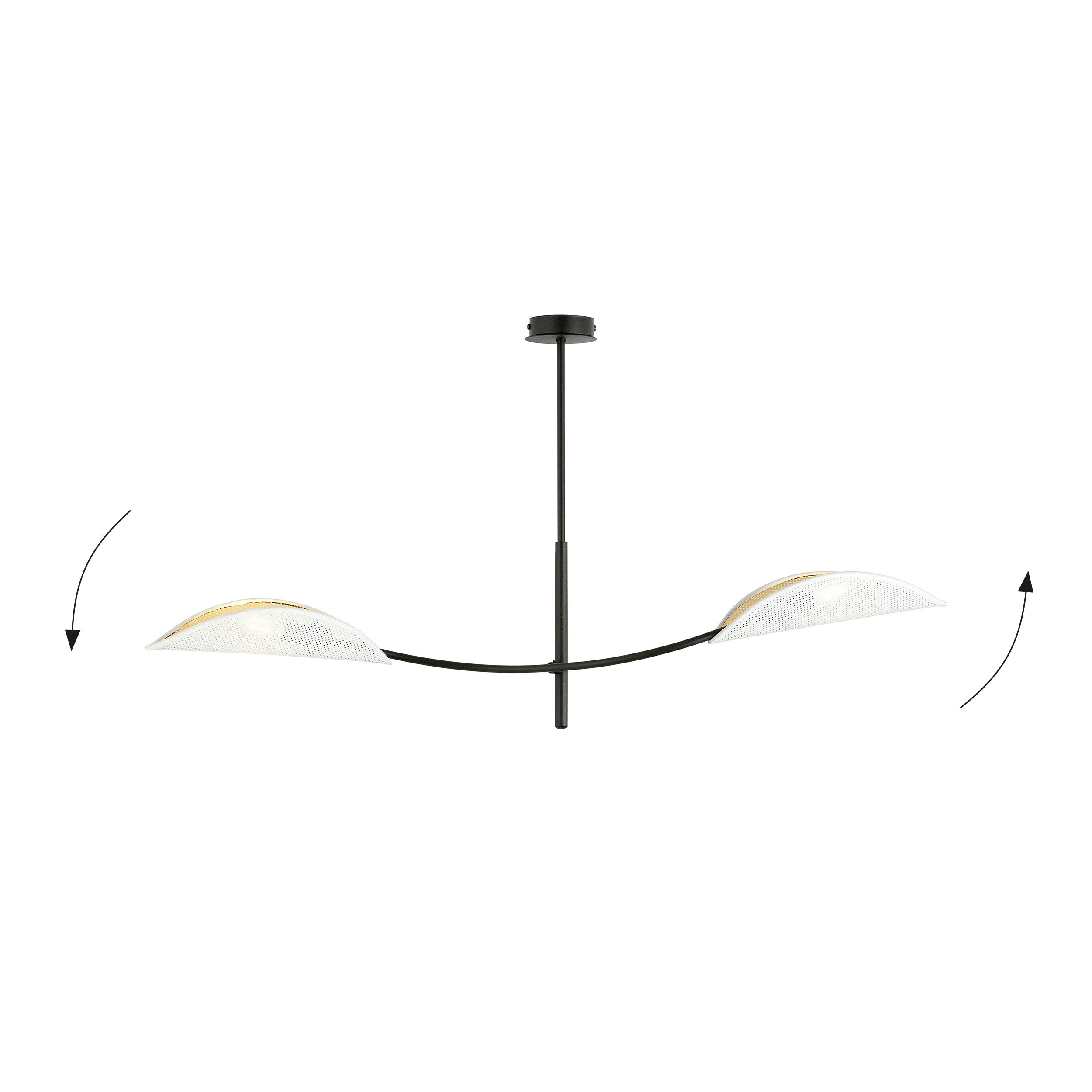Lampa wisząca Farang x2 biało-złota