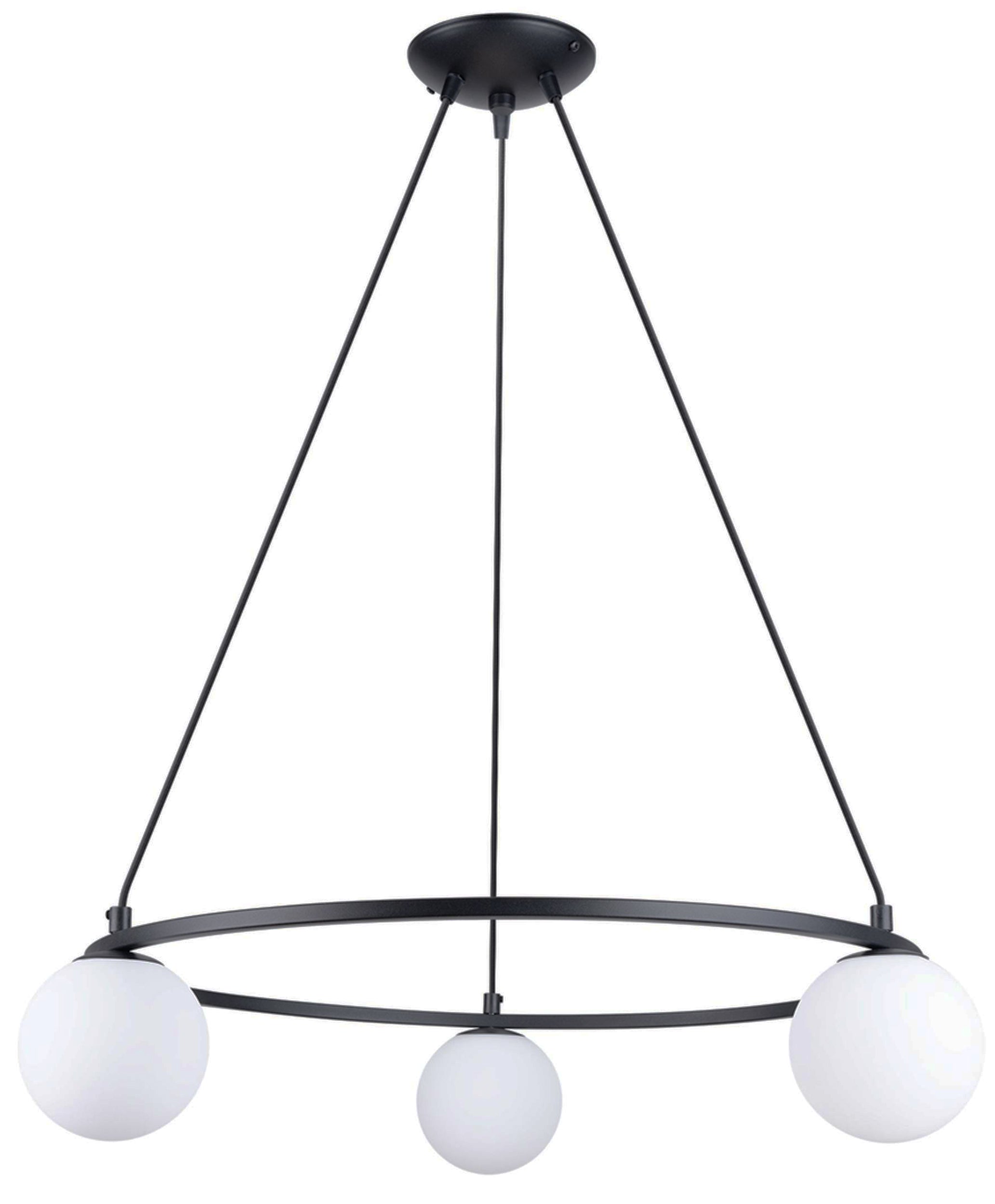 Lampa wisząca Crosians średnica 65 cm x3 czarna
