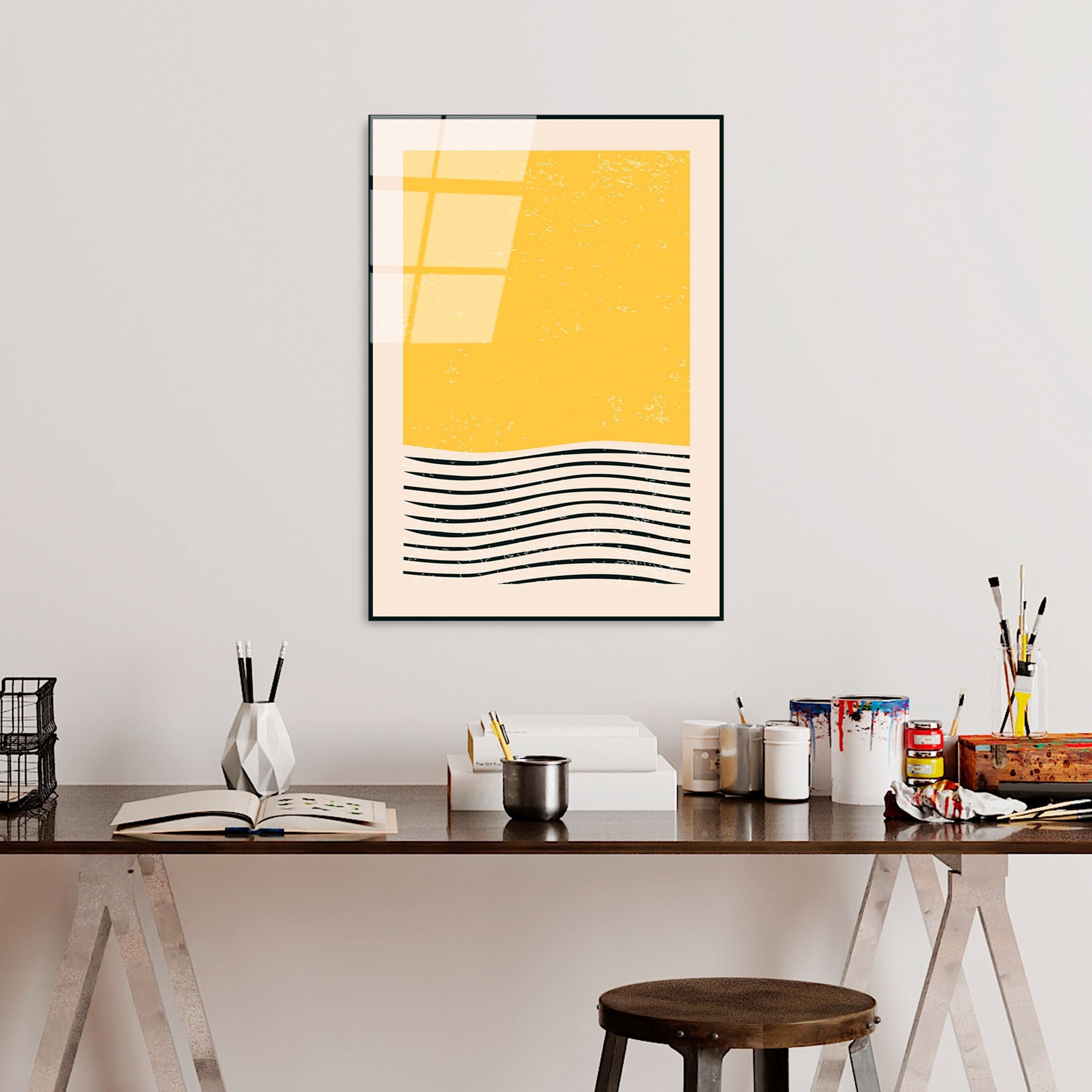 Obraz Onybill 65x45 cm żółte tło