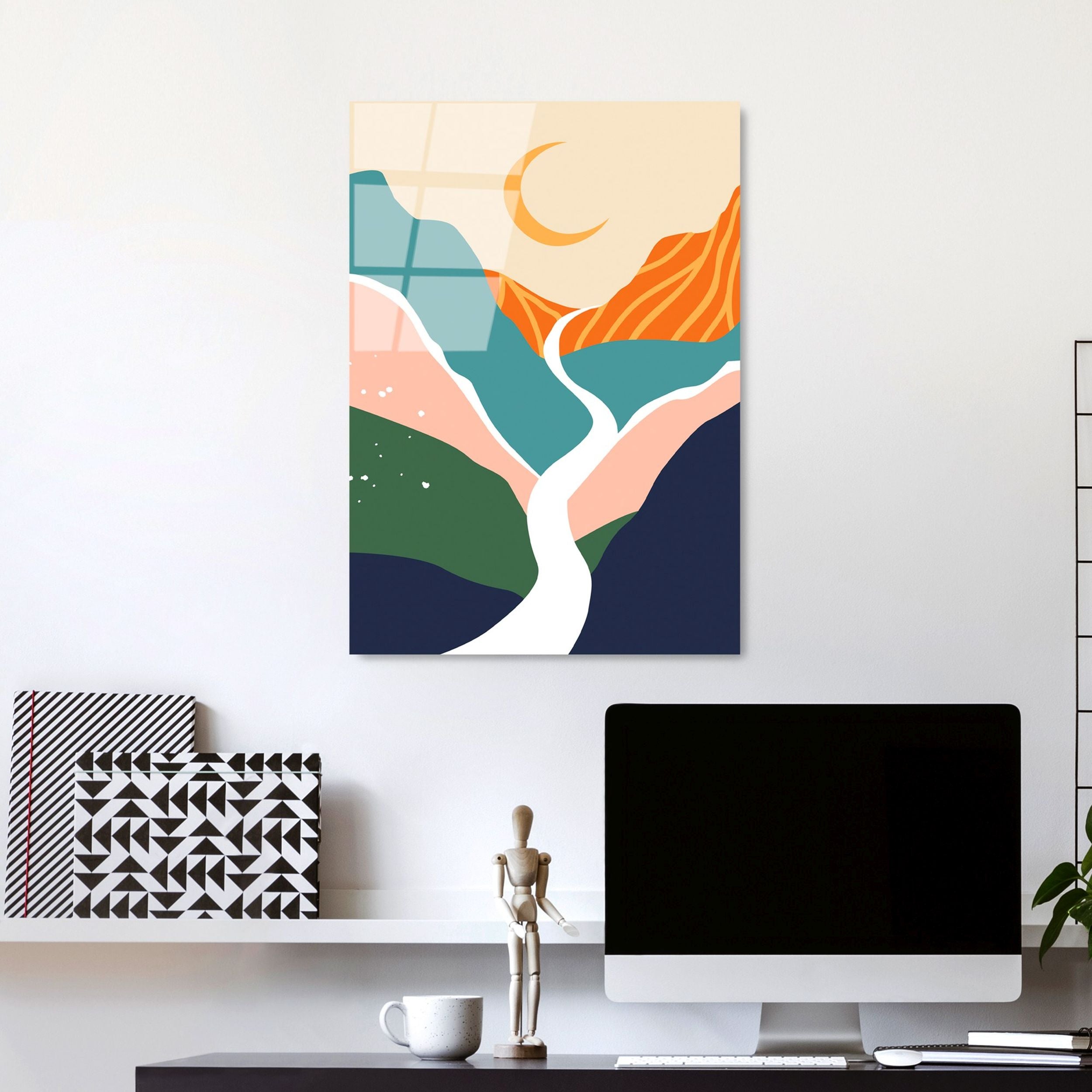 Obraz Onybill 65x45 cm księżyc w dolinie