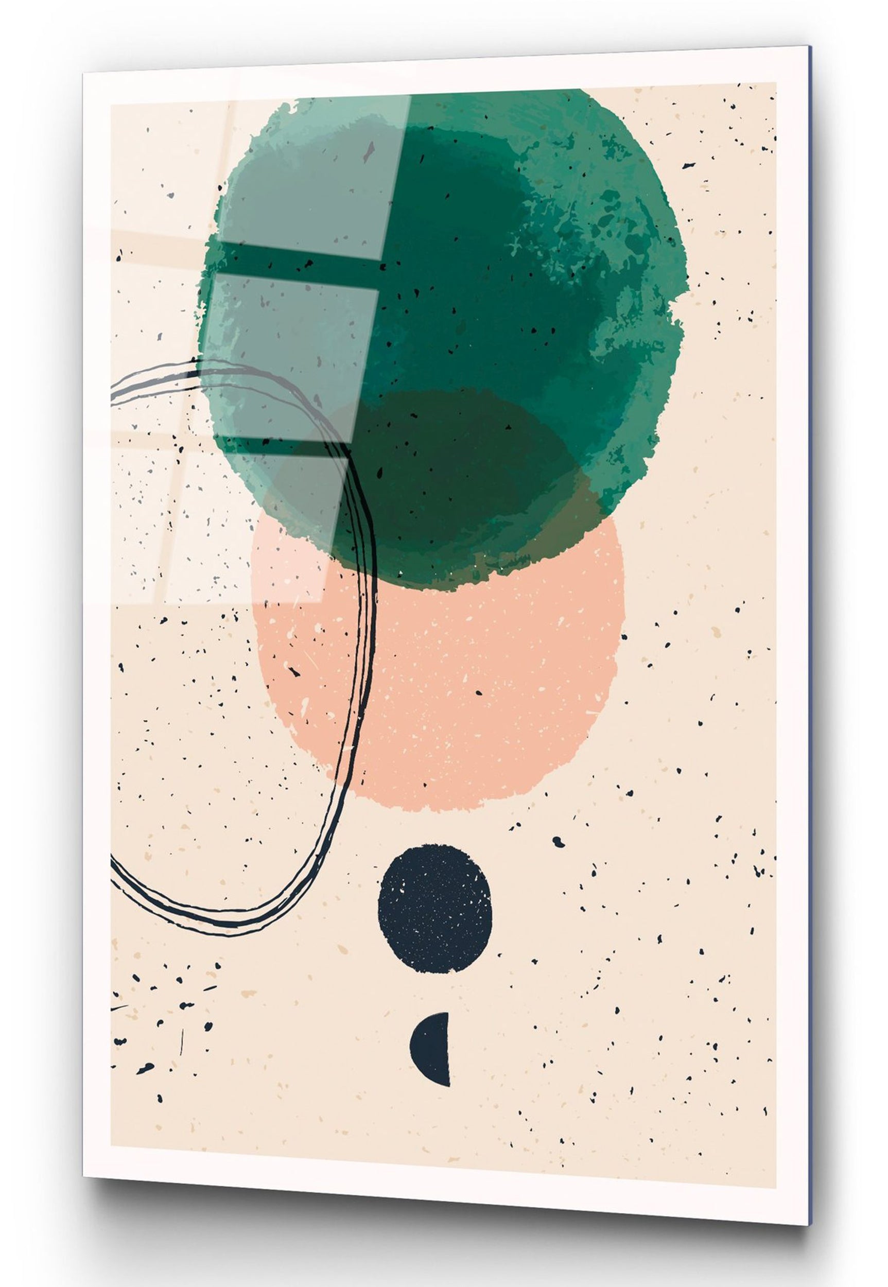 Obraz Onybill 65x45 cm z zielonym kołem