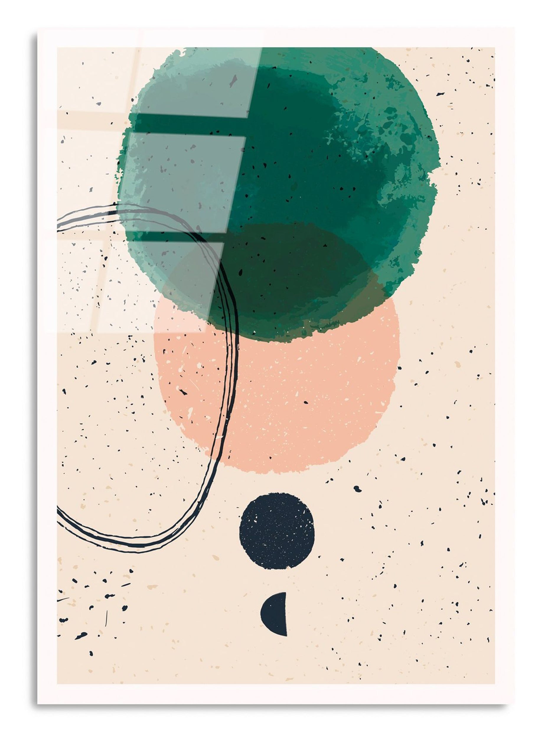 Obraz Onybill 65x45 cm z zielonym kołem