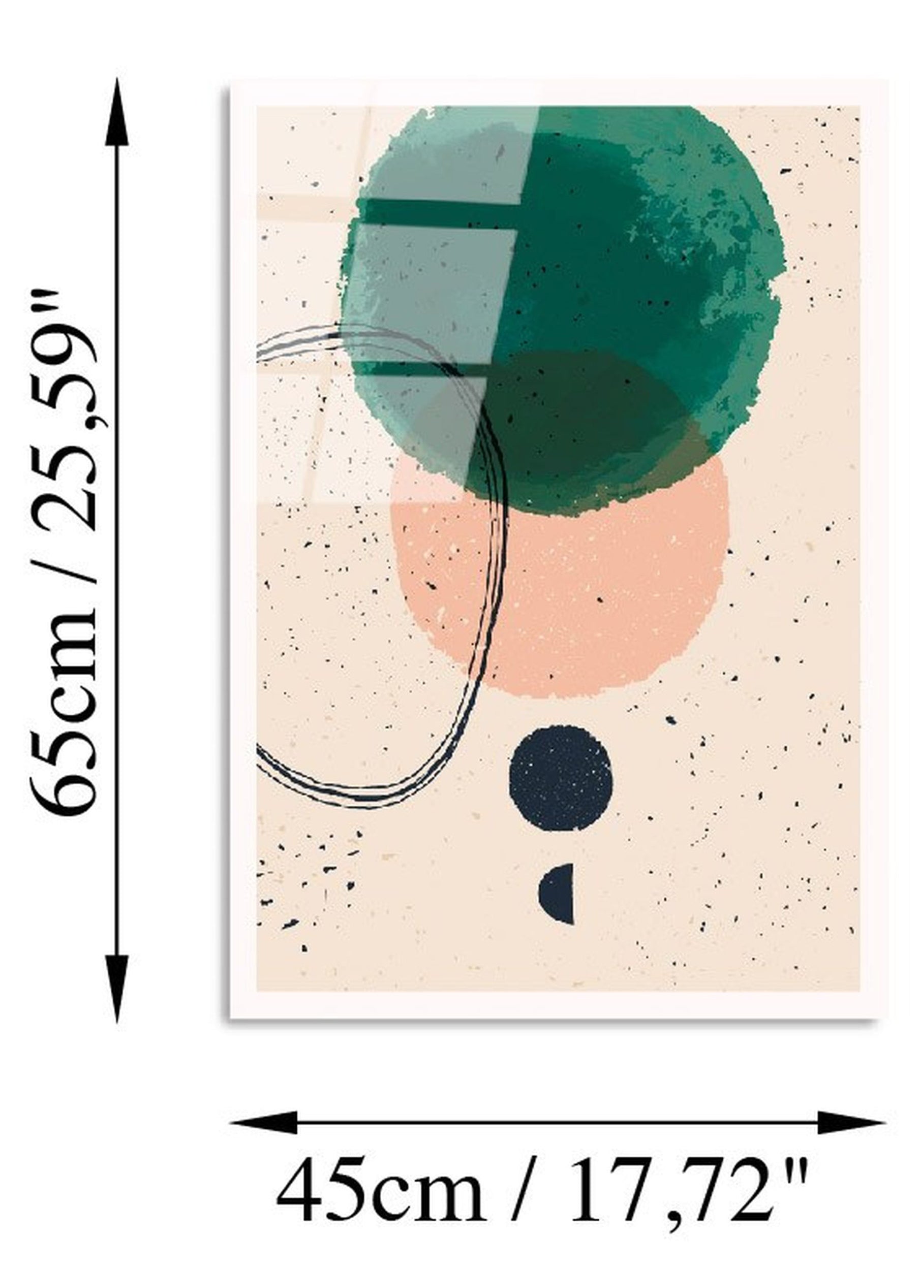 Obraz Onybill 65x45 cm z zielonym kołem