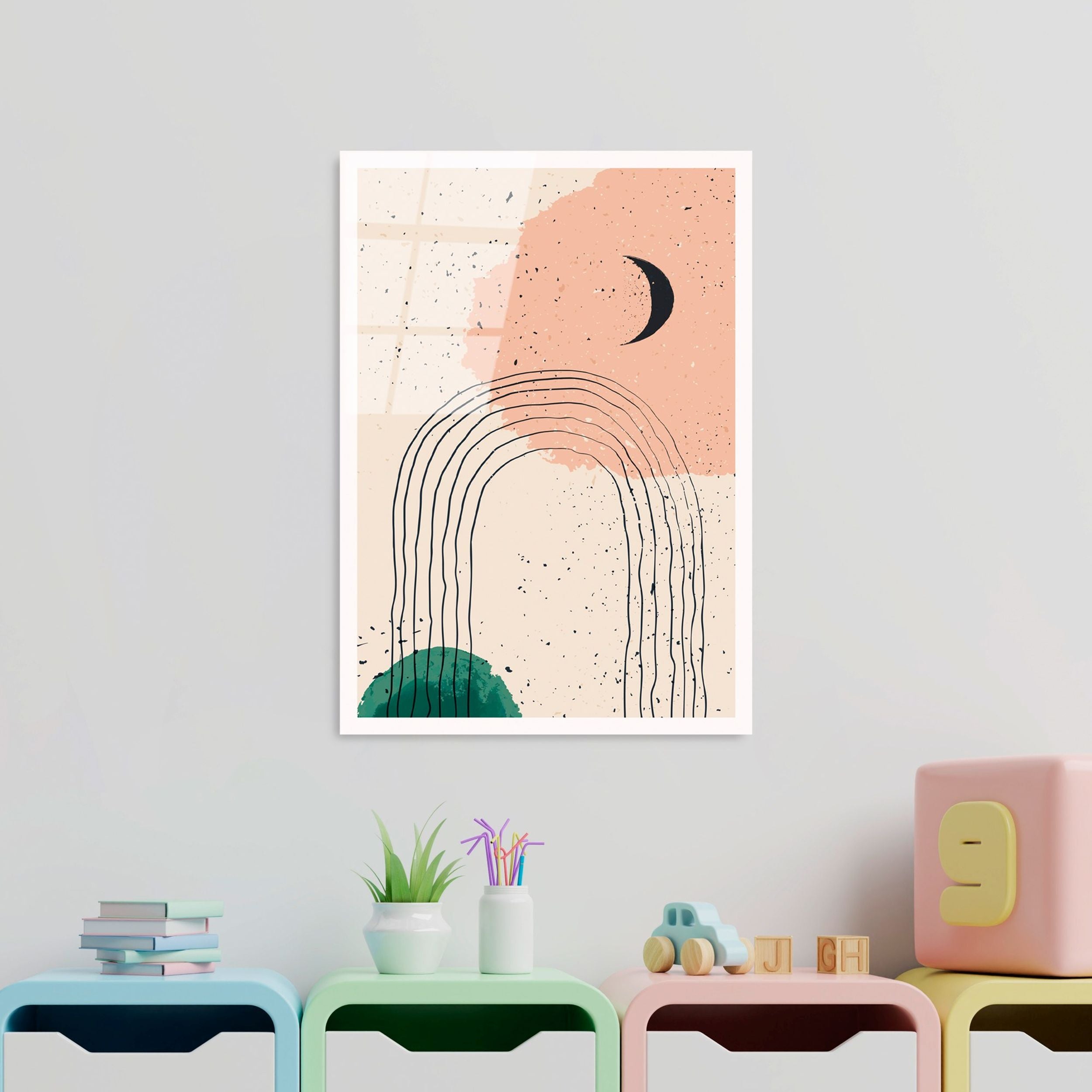 Obraz Onybill 65x45 cm czarny księżyc