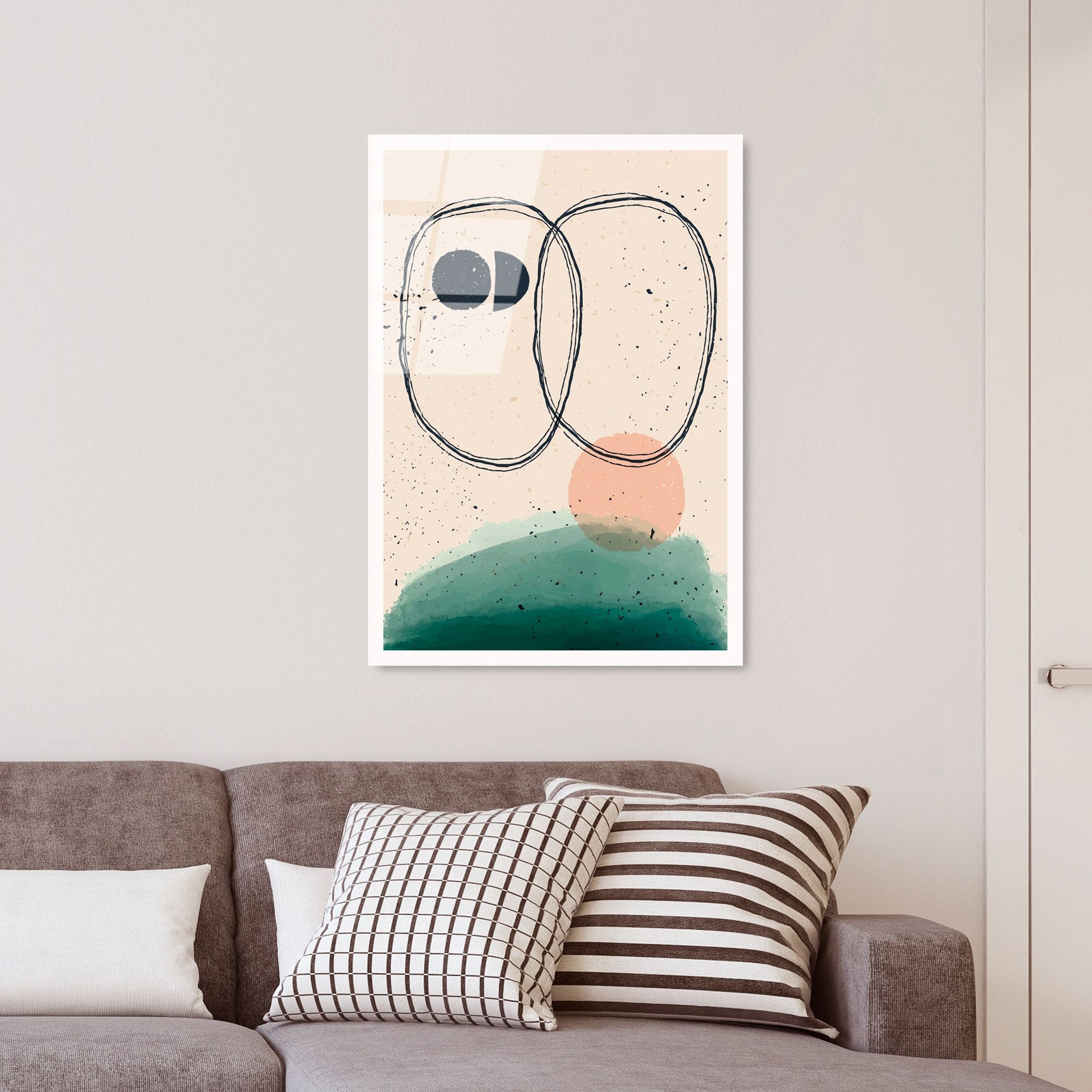 Obraz Onybill 65x45 cm z zielonym akcentem