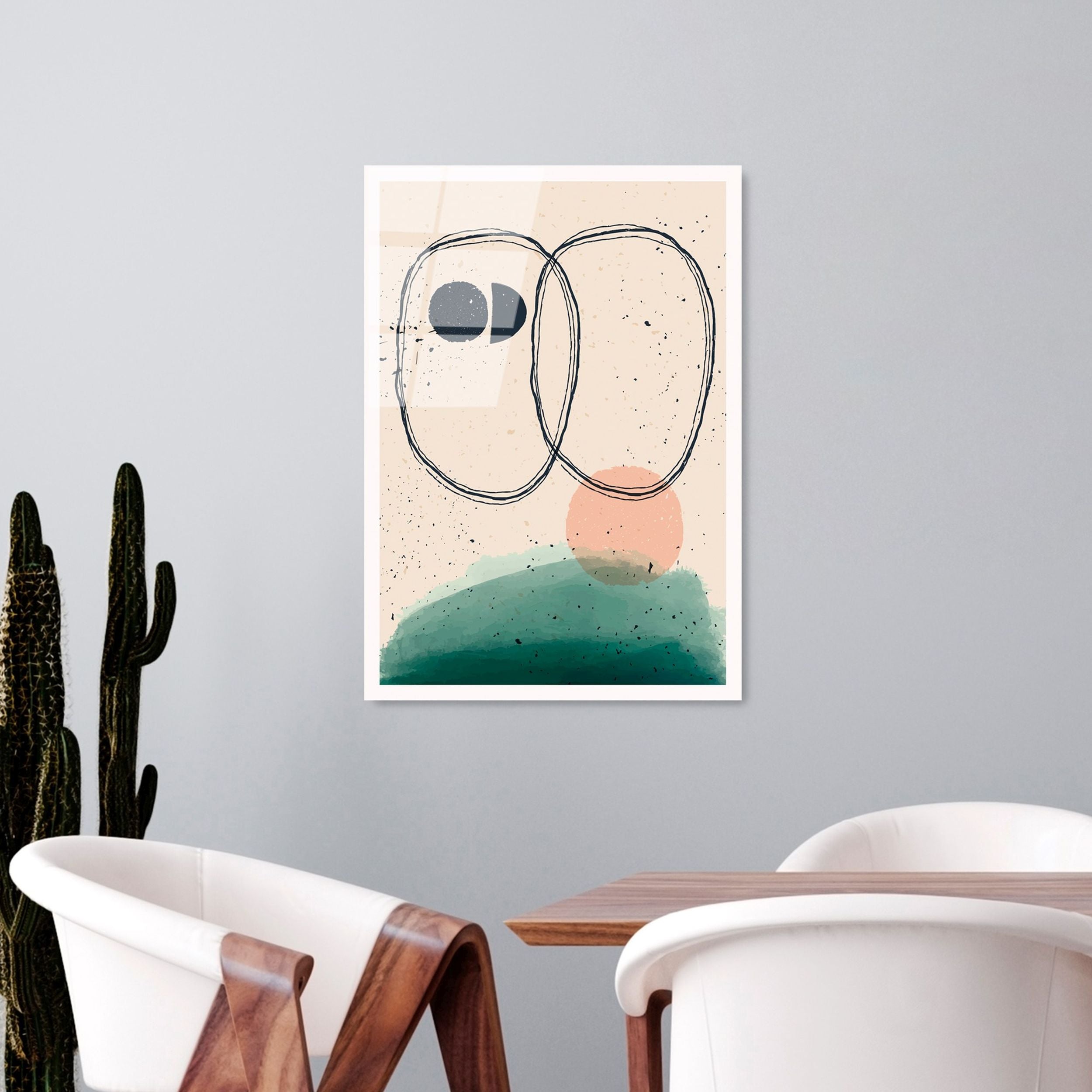 Obraz Onybill 65x45 cm z zielonym akcentem