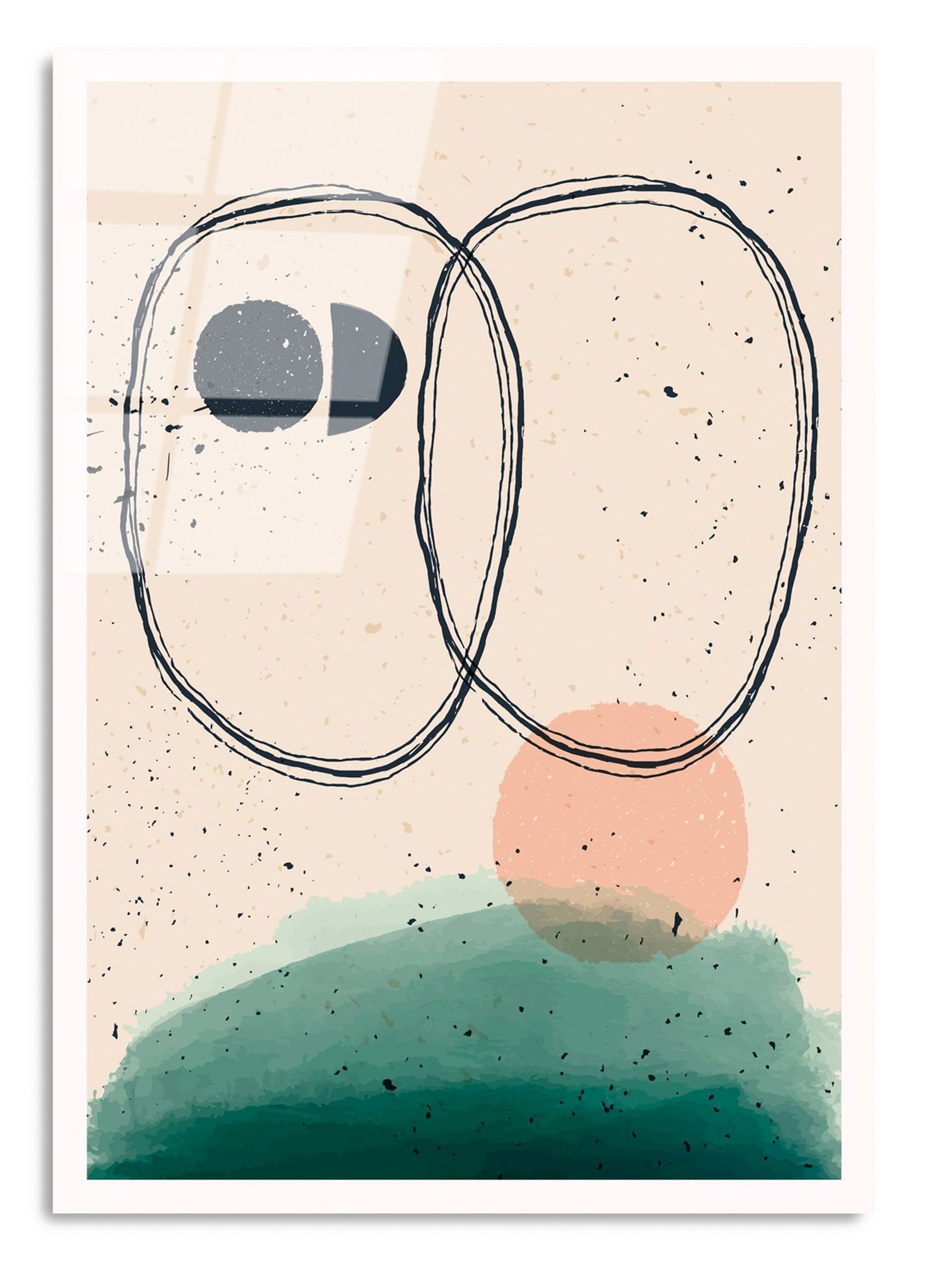 Obraz Onybill 65x45 cm z zielonym akcentem