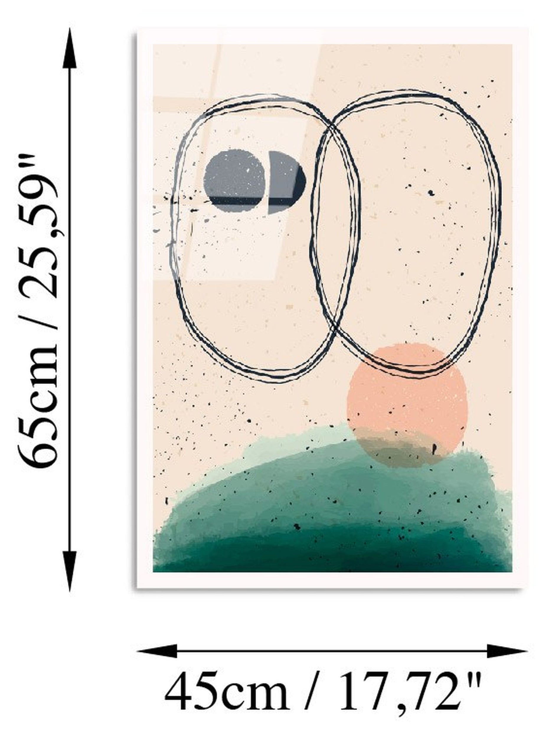 Obraz Onybill 65x45 cm z zielonym akcentem