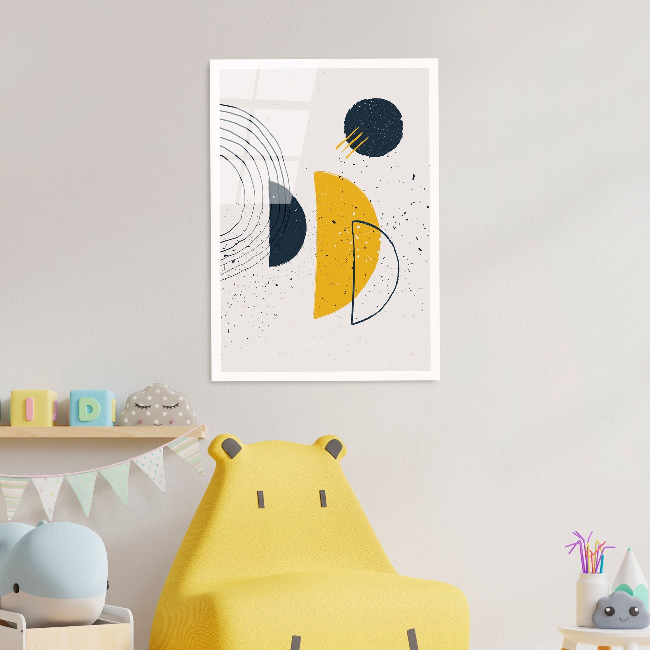 Obraz Onybill 65x45 cm z żółtymi akcentami