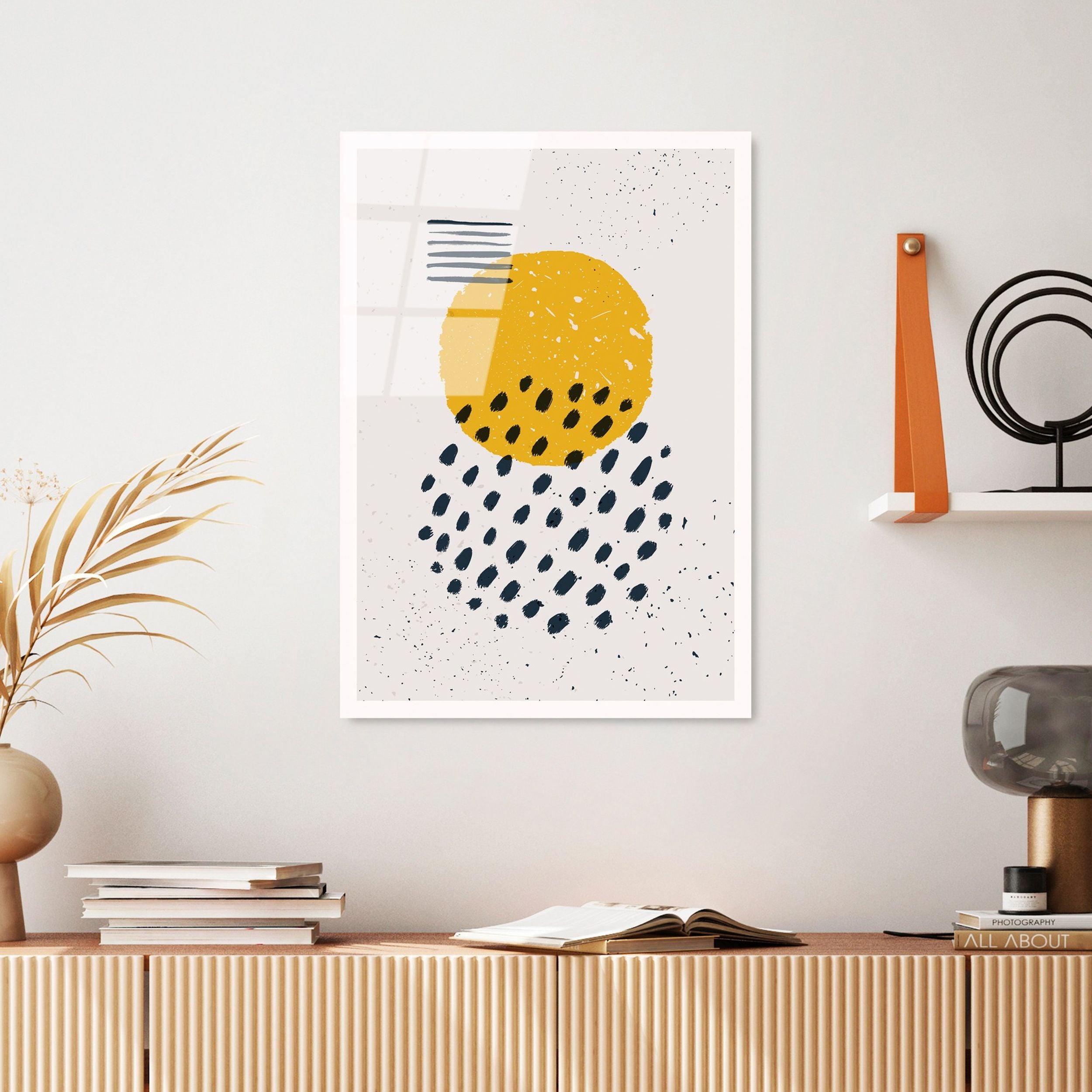 Obraz Onybill 65x45 cm z żółtym kołem