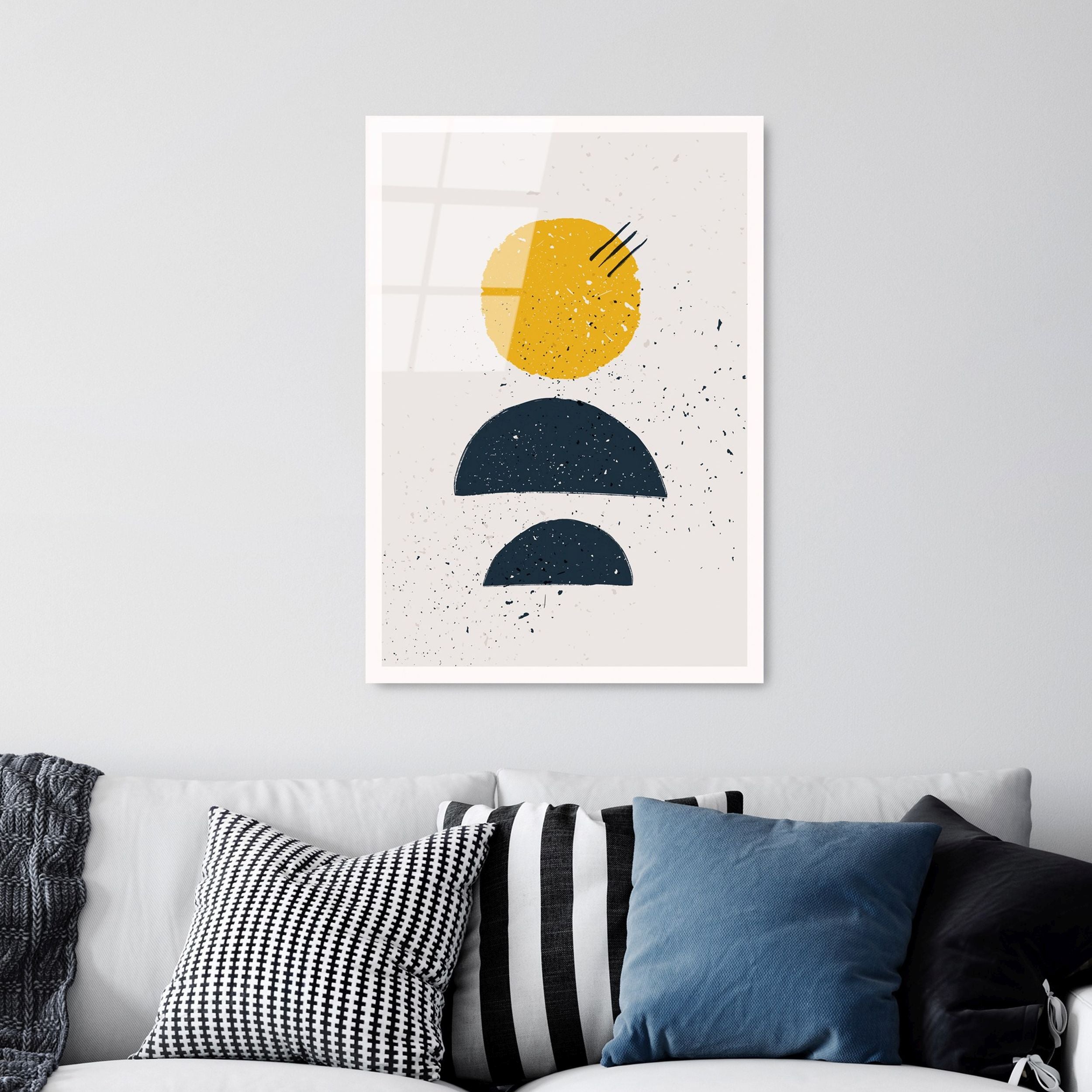 Obraz Onybill 65x45 cm żółto-granatowy